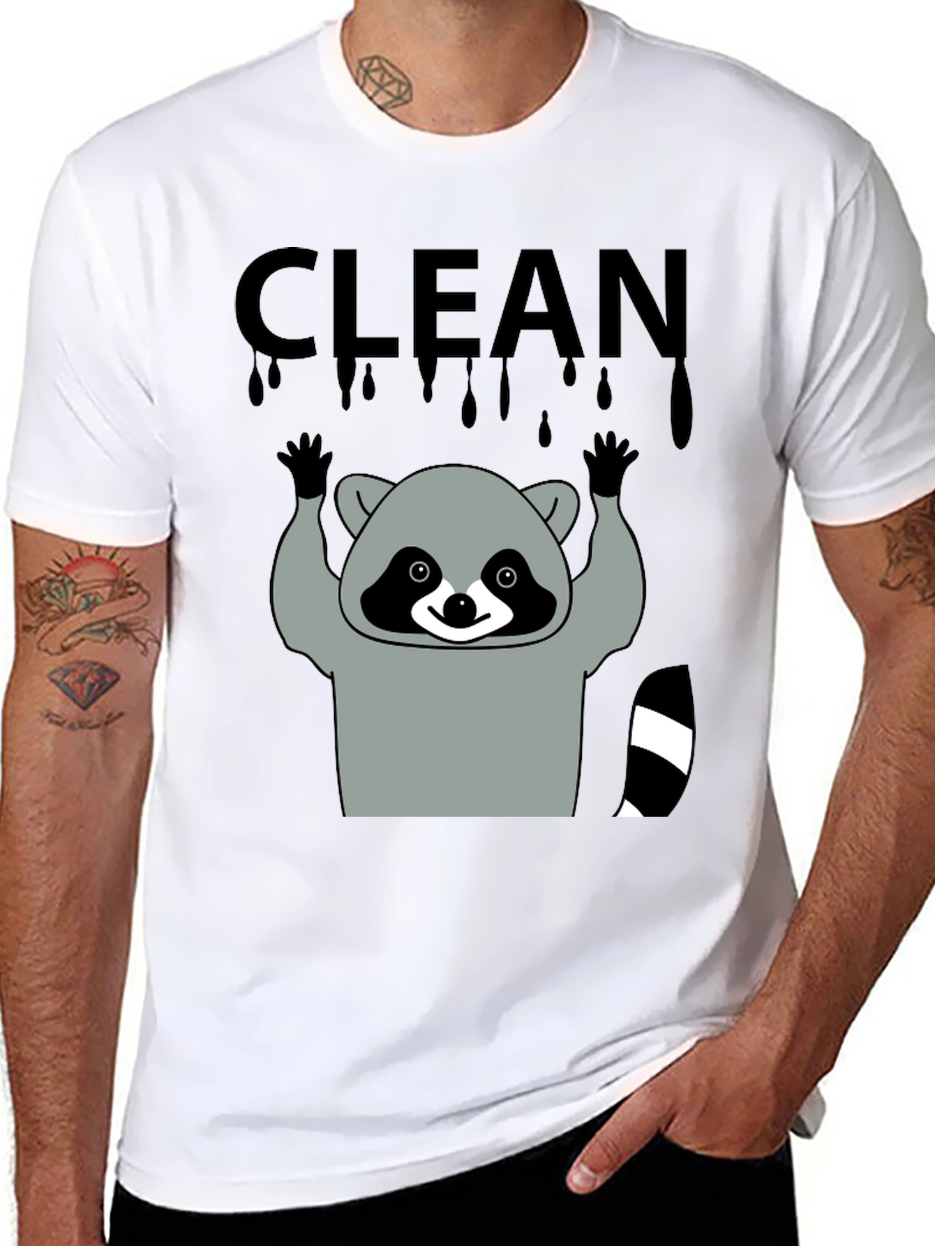 Clean Raccoon Graphic Tee