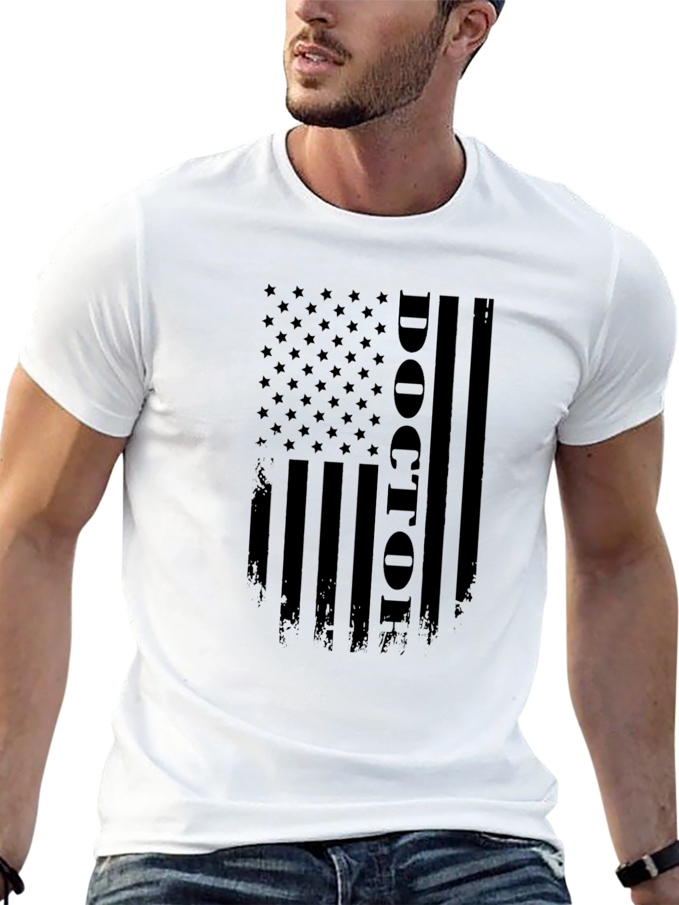 Doctor American Flag Graphic T-Shirt