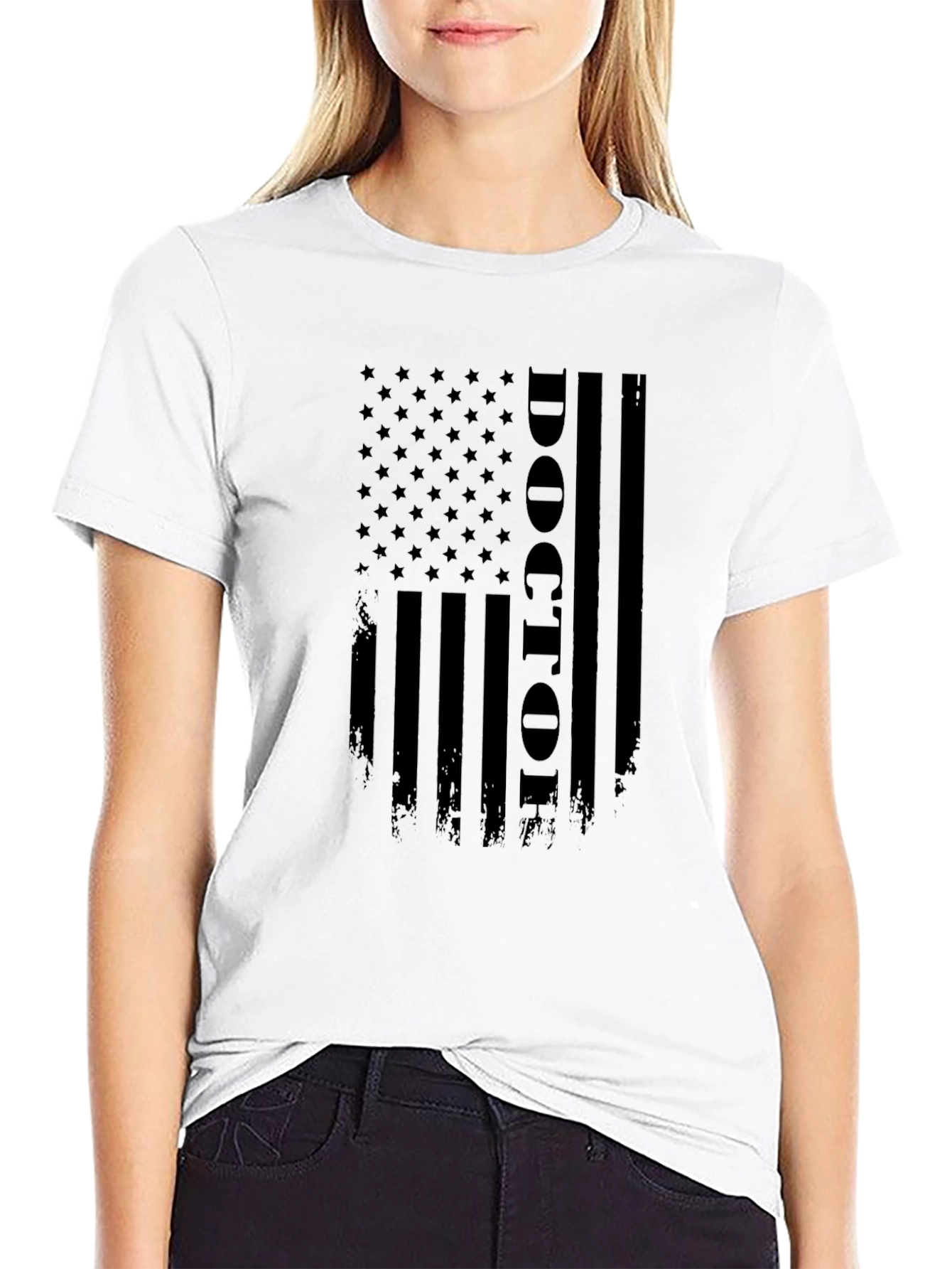 Doctor American Flag Graphic T-Shirt