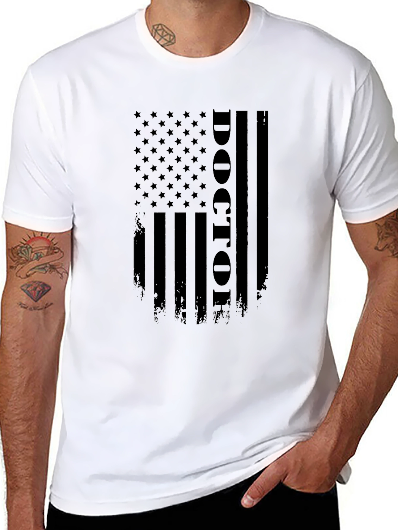 Doctor American Flag Graphic T-Shirt