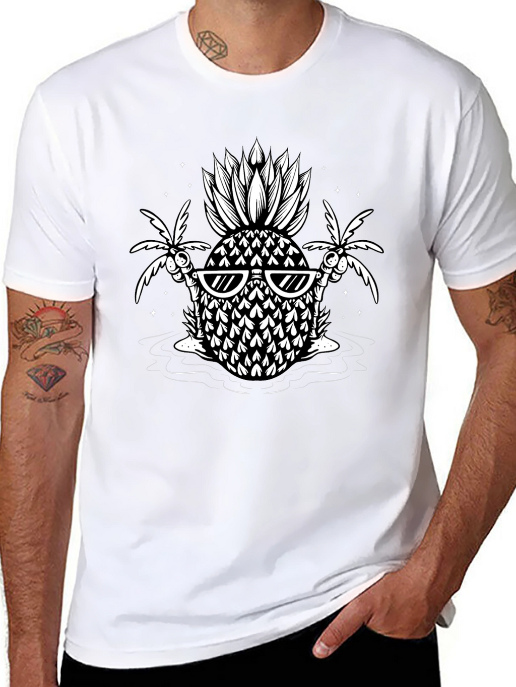 Cool Pineapple Graphic Tee - Island Vibes