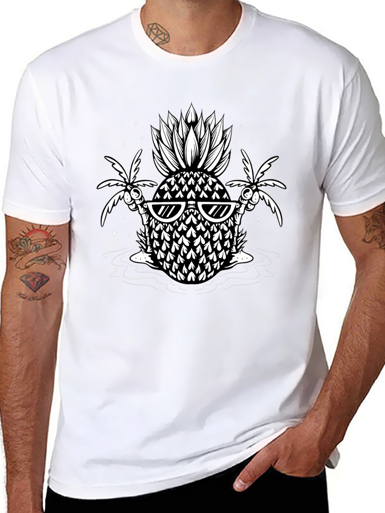 Cool Pineapple Graphic Tee - Island Vibes