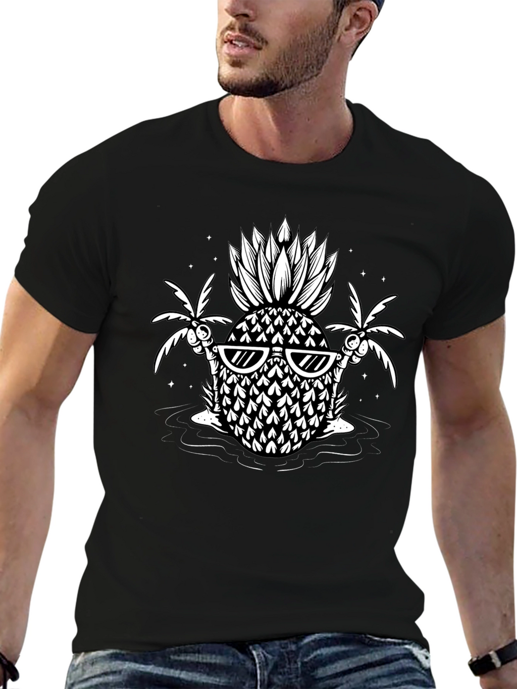 Cool Pineapple Graphic Tee - Island Vibes