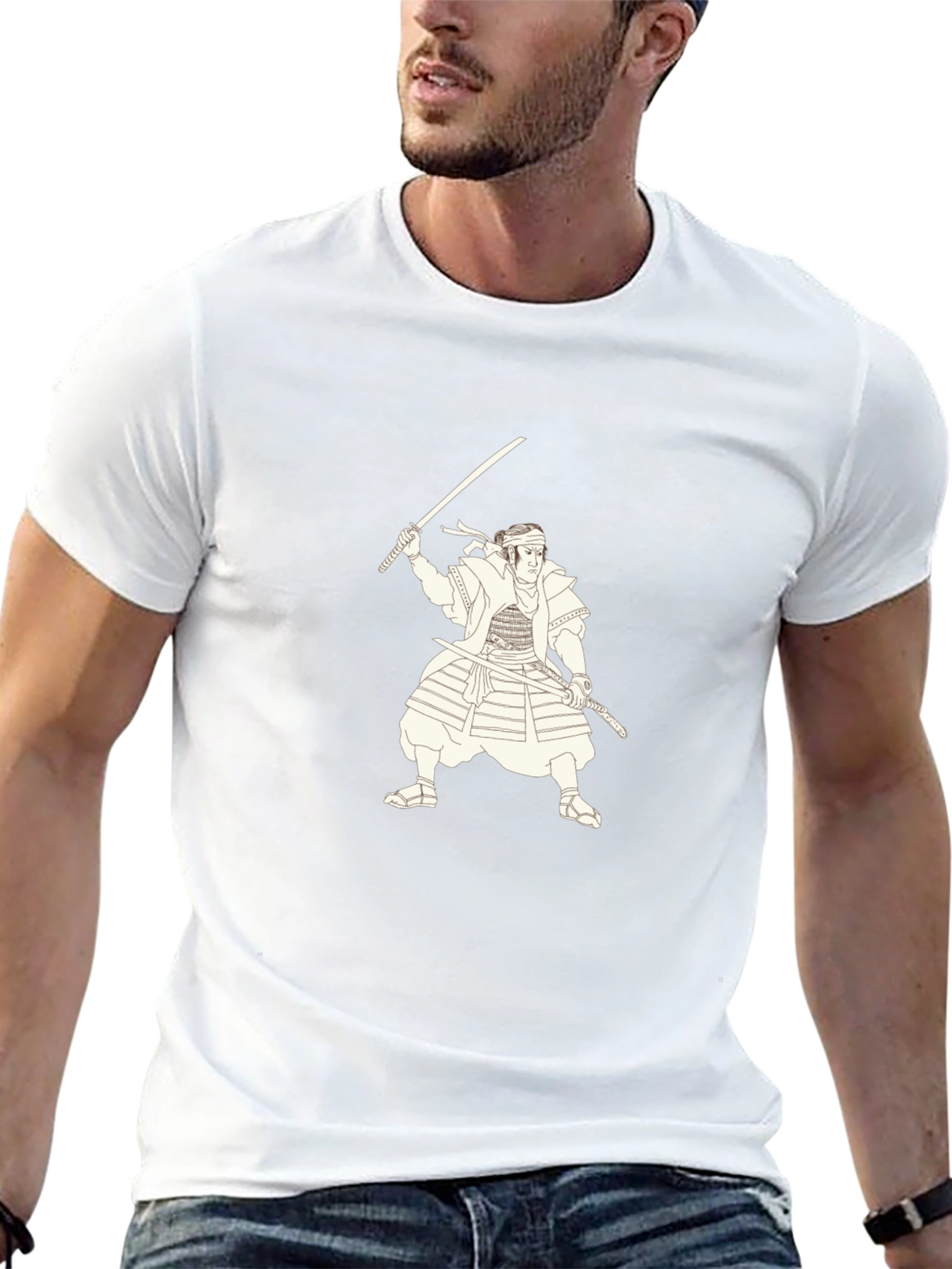 Samurai Warrior Graphic Print Tee