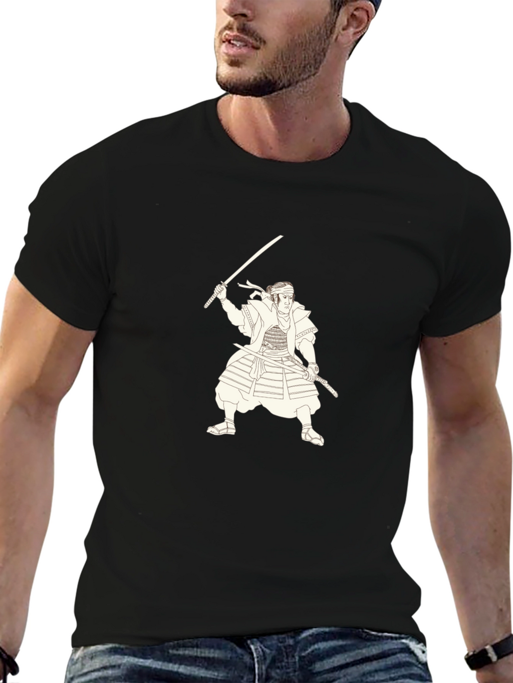 Samurai Warrior Graphic Print Tee