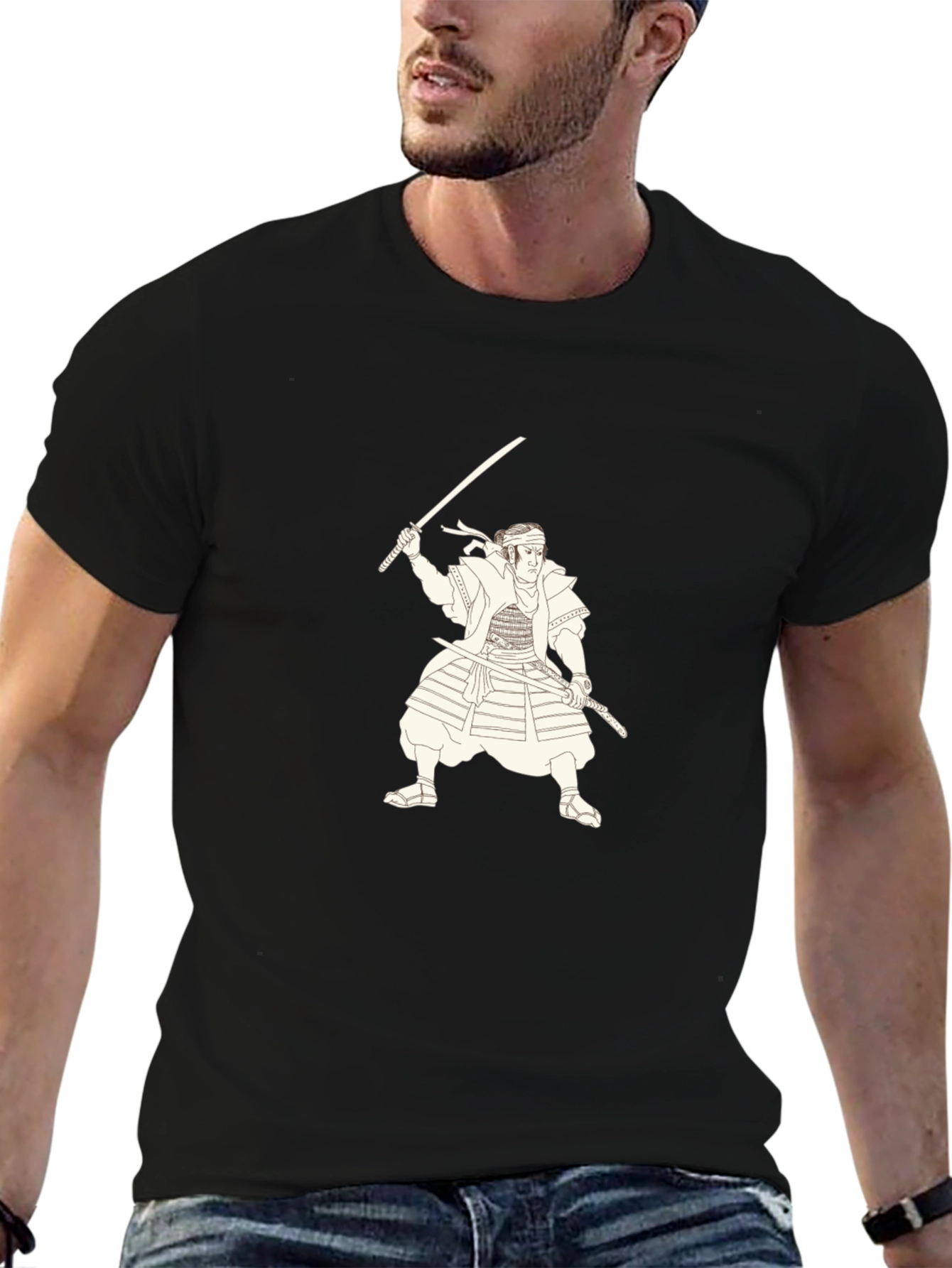 Samurai Warrior Graphic Print Tee