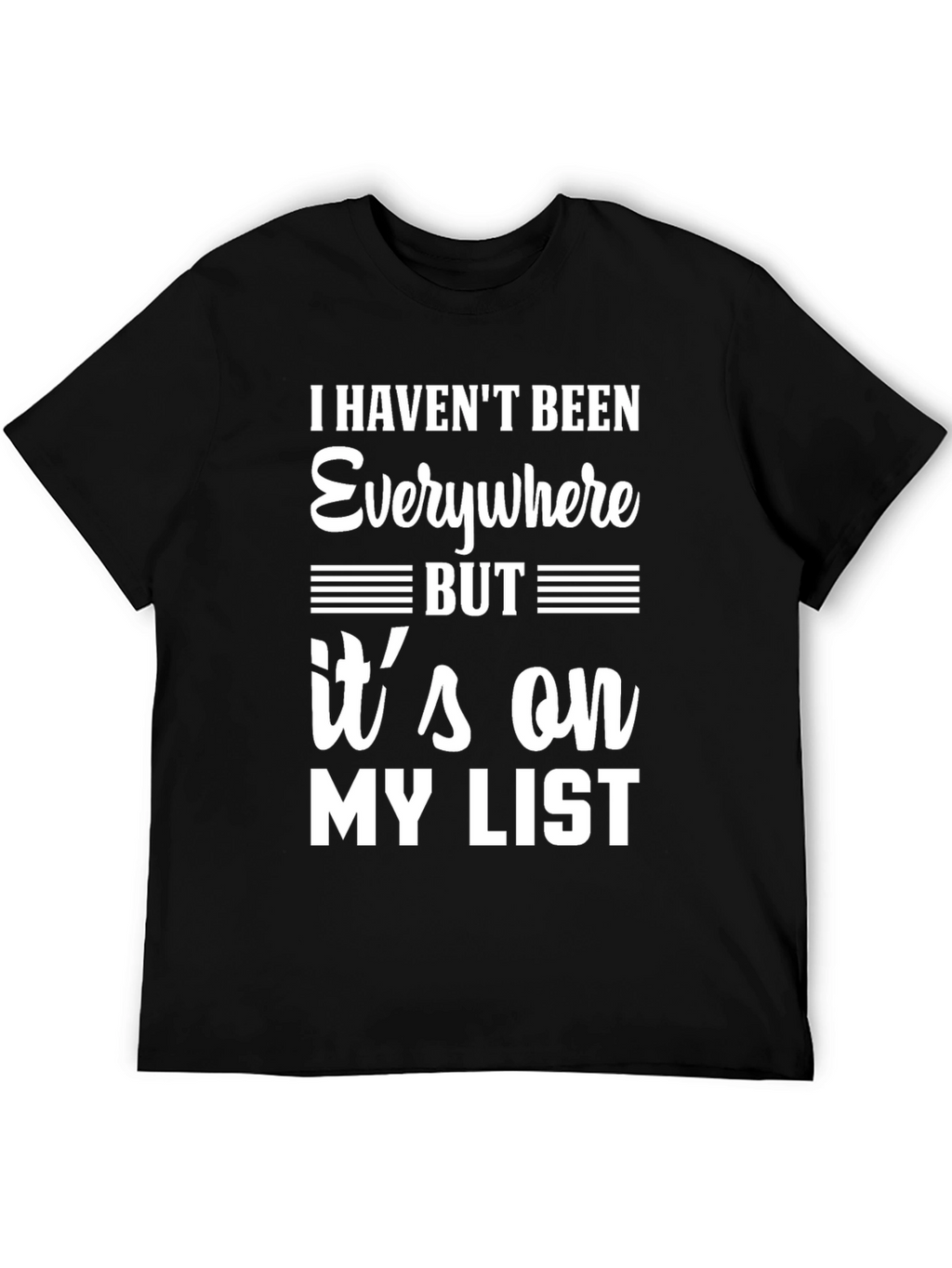Travel List Graphic T-Shirt - Black