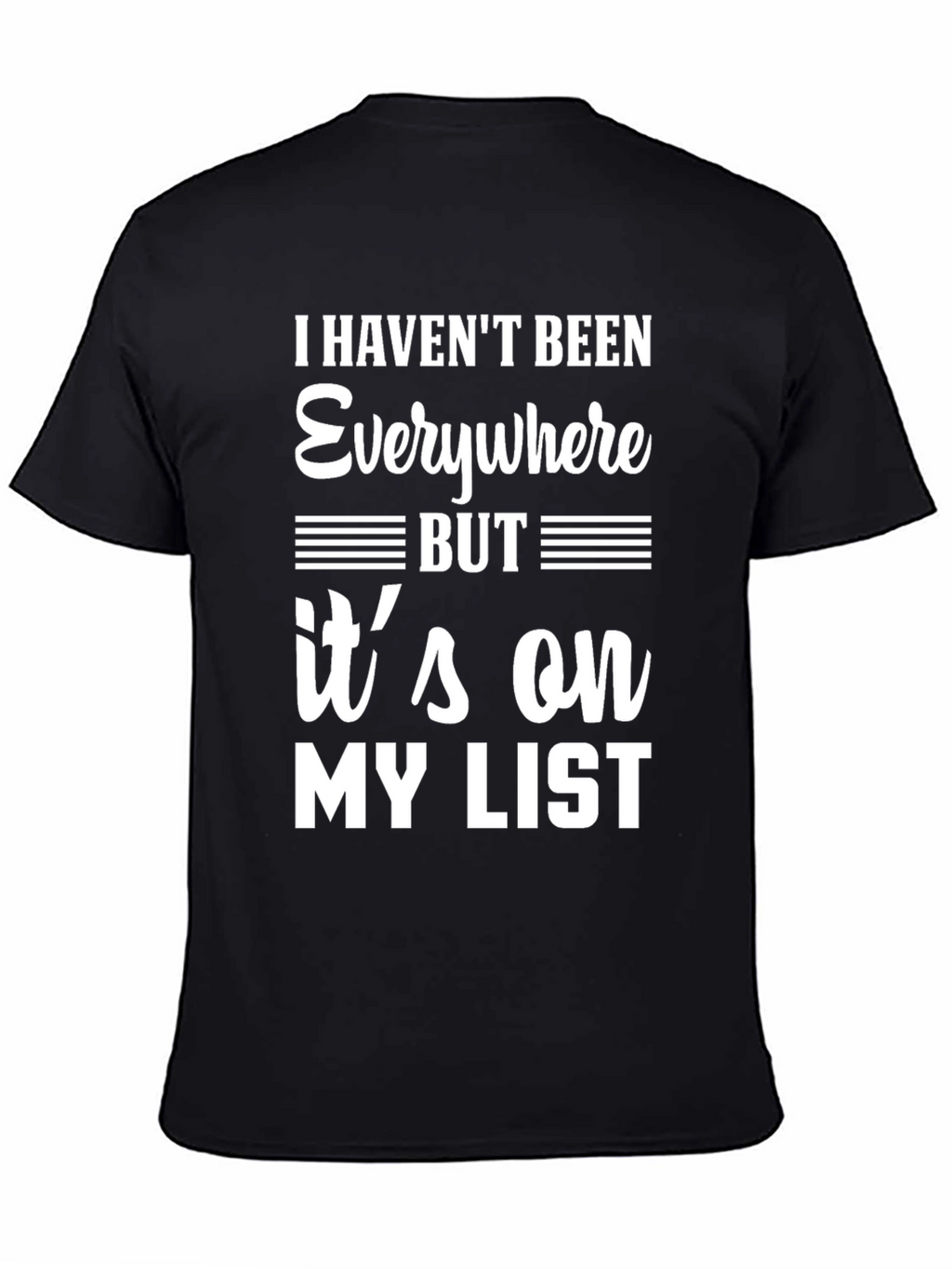 Travel List Graphic T-Shirt - Black