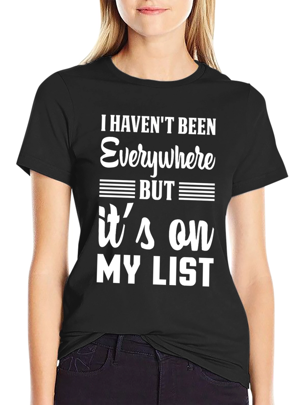 Travel List Graphic T-Shirt - Black