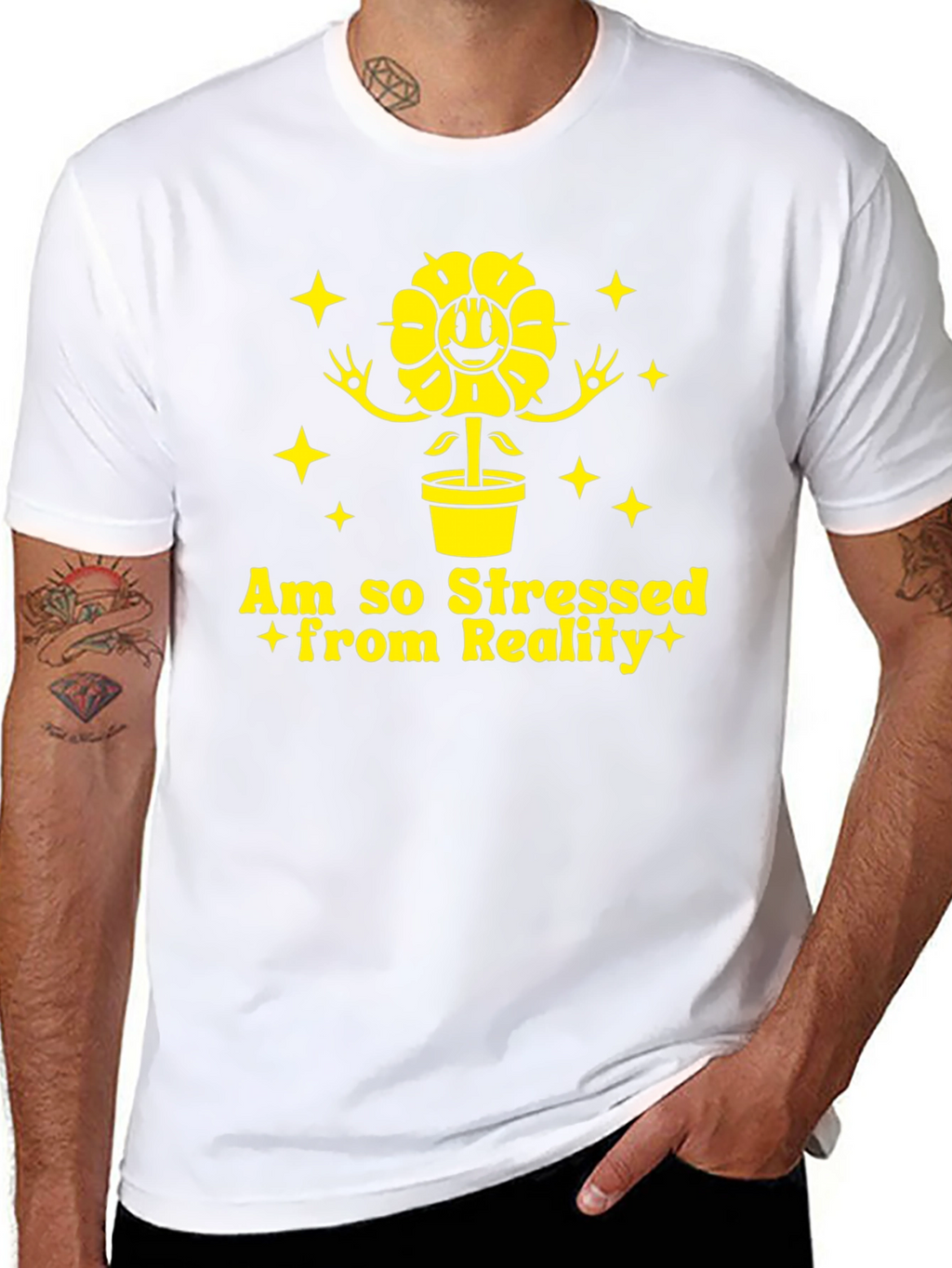 Stressed From Reality Black T-Shirt