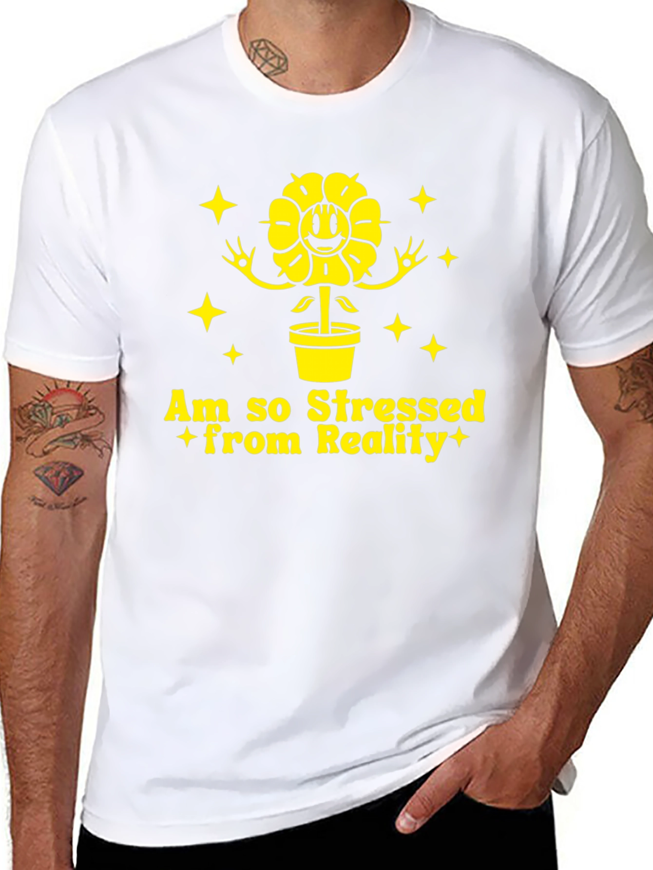 Stressed From Reality Black T-Shirt