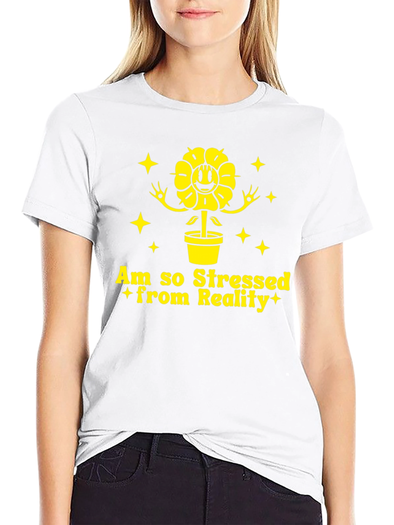 Stressed From Reality Black T-Shirt