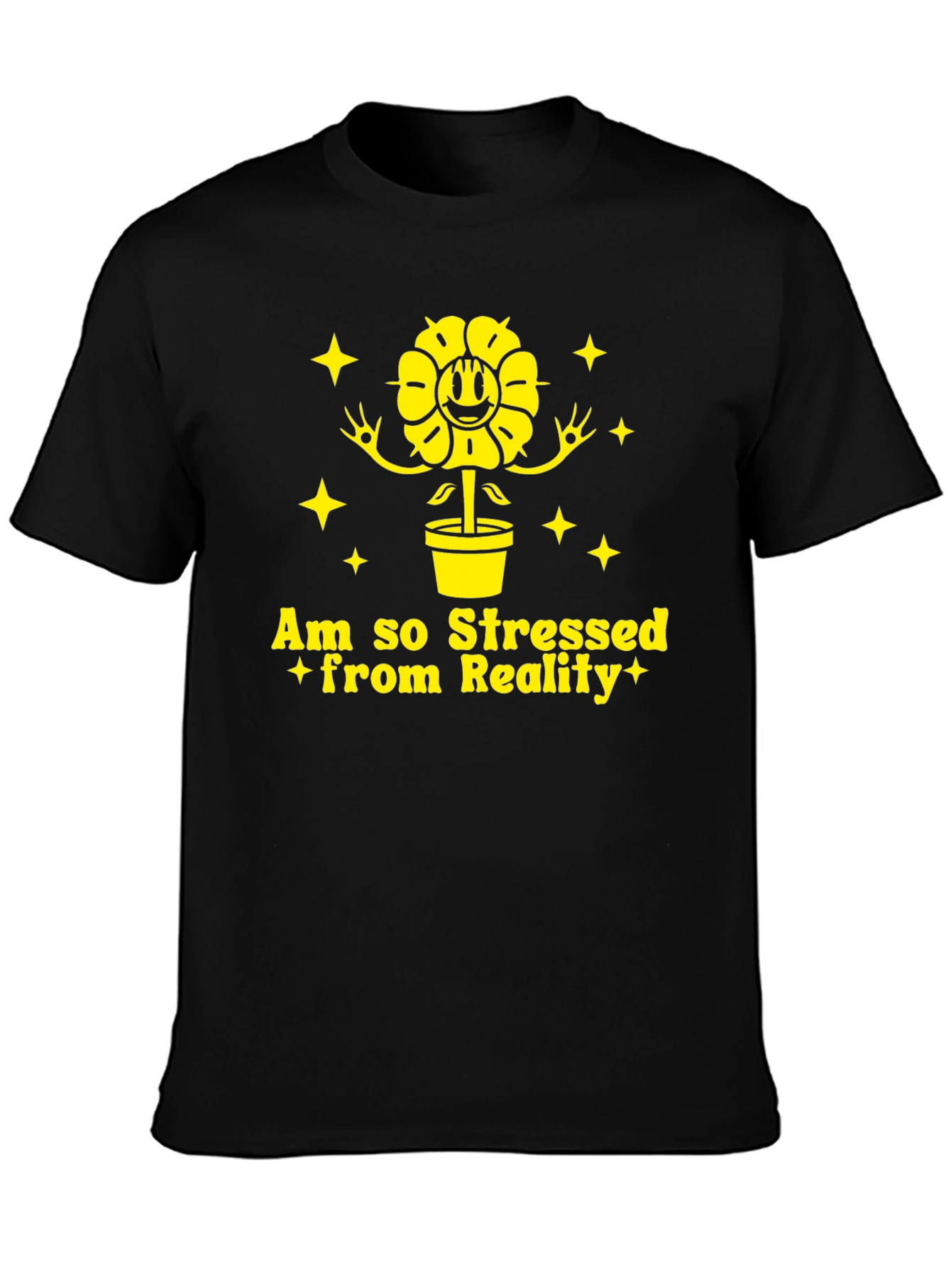 Stressed From Reality Black T-Shirt