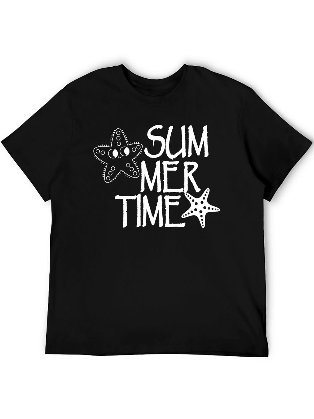 Summer Time Starfish Graphic Tee - Black