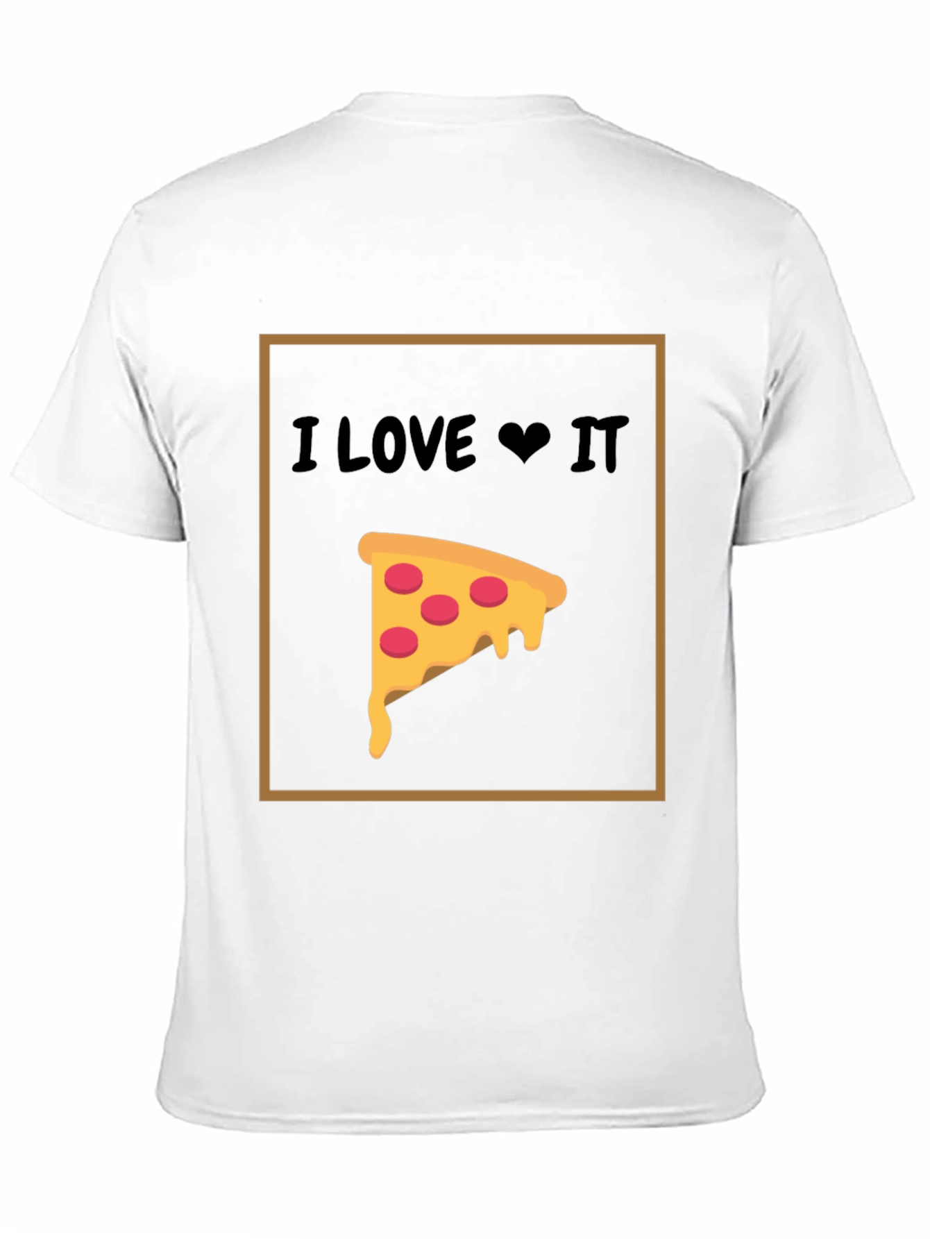 I Love Pizza T-Shirt - Black Cotton Graphic Tee