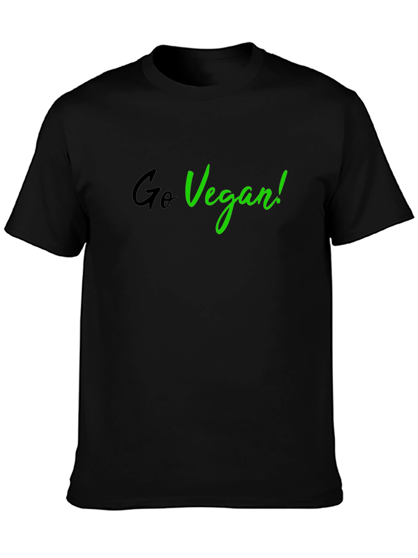 Go Vegan Black T-Shirt - Stylish Vegan Statement Tee