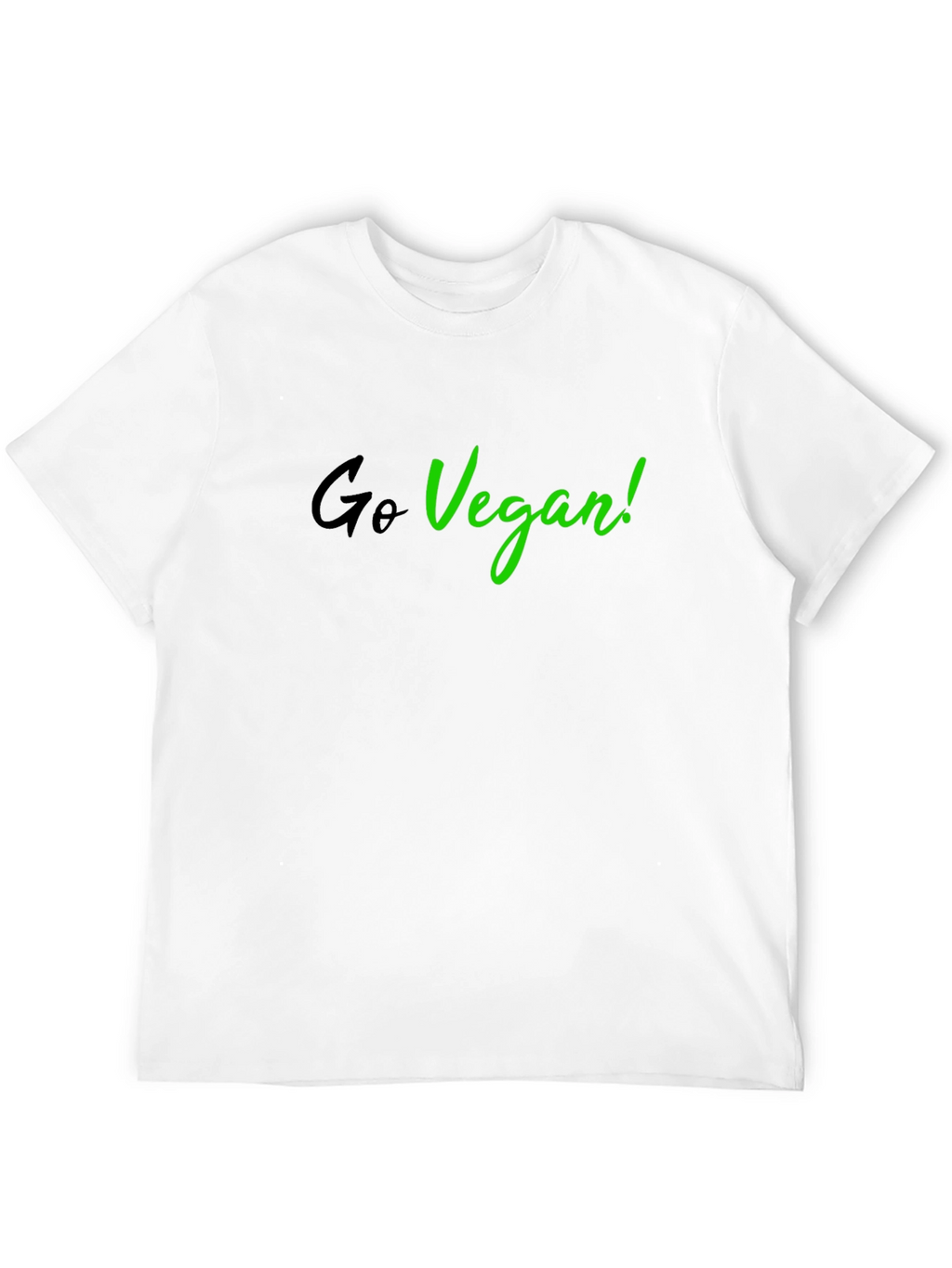 Go Vegan Black T-Shirt - Stylish Vegan Statement Tee