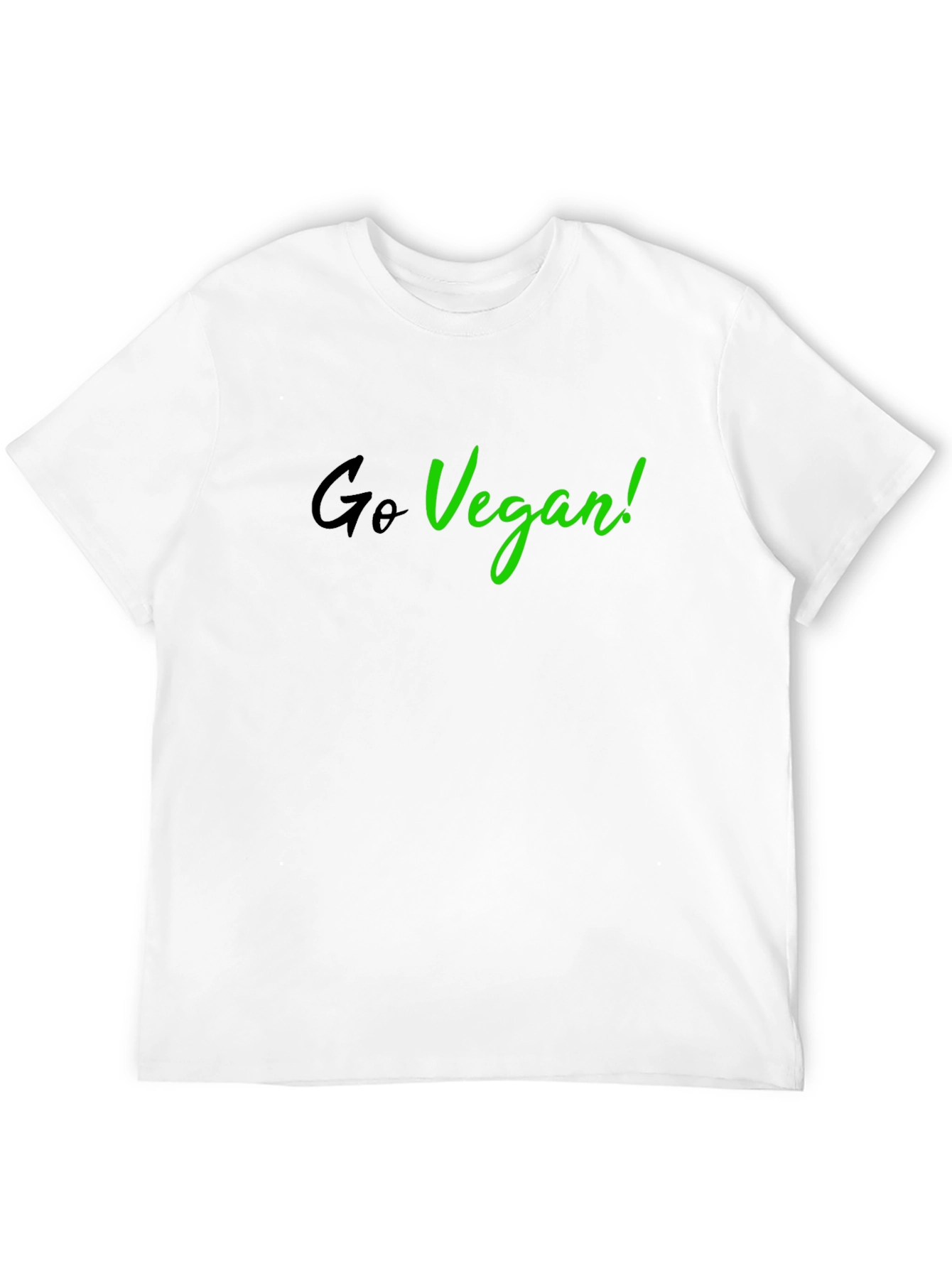 Go Vegan Black T-Shirt - Stylish Vegan Statement Tee