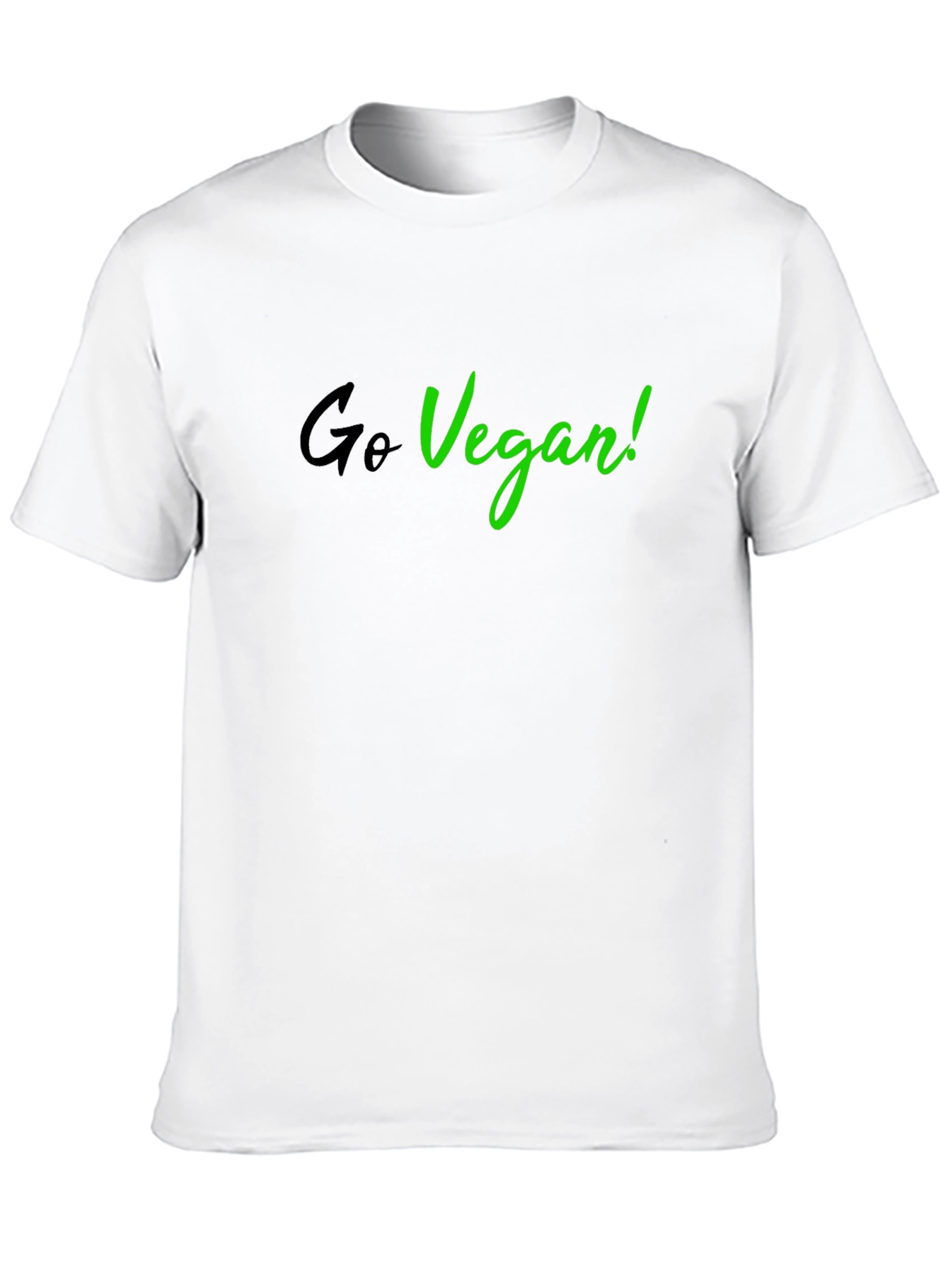 Go Vegan Black T-Shirt - Stylish Vegan Statement Tee
