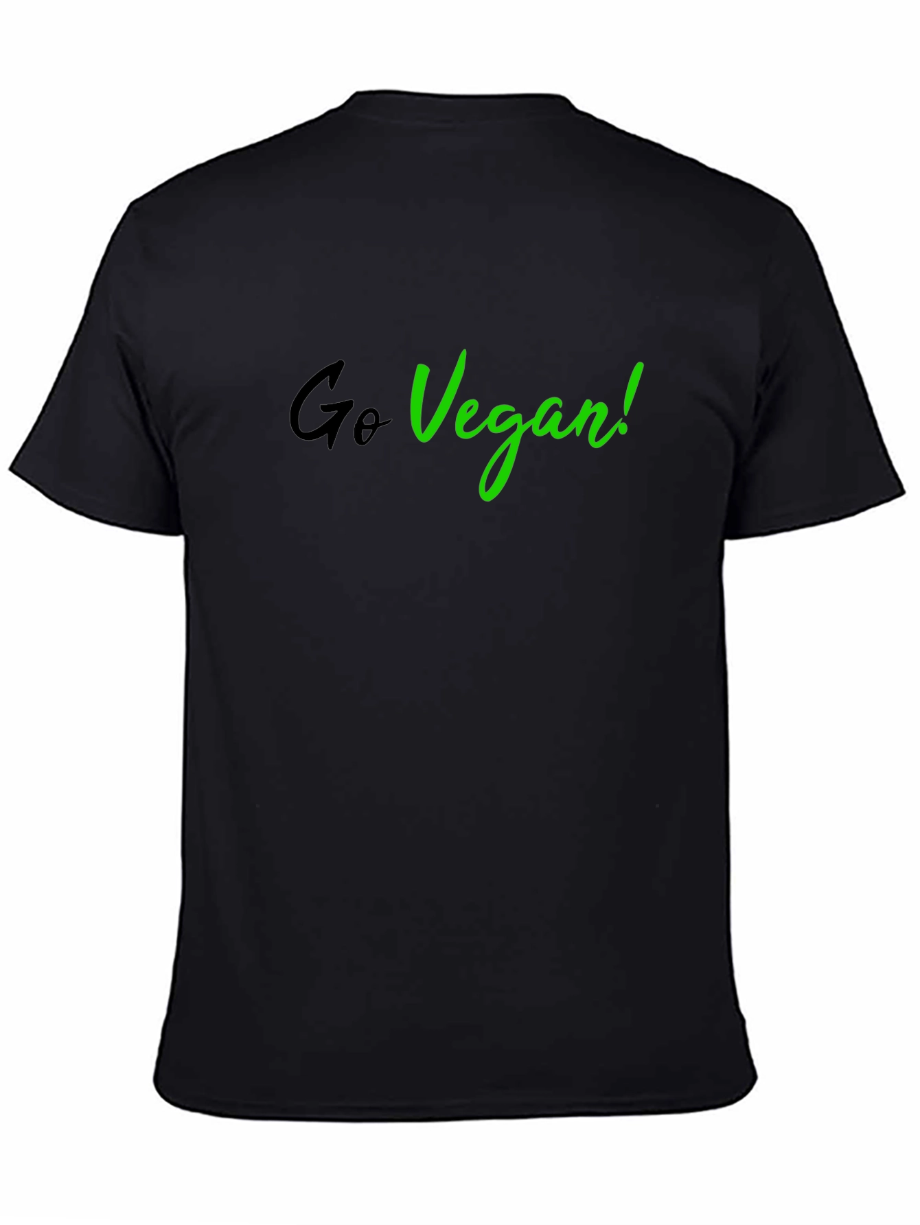 Go Vegan Black T-Shirt - Stylish Vegan Statement Tee
