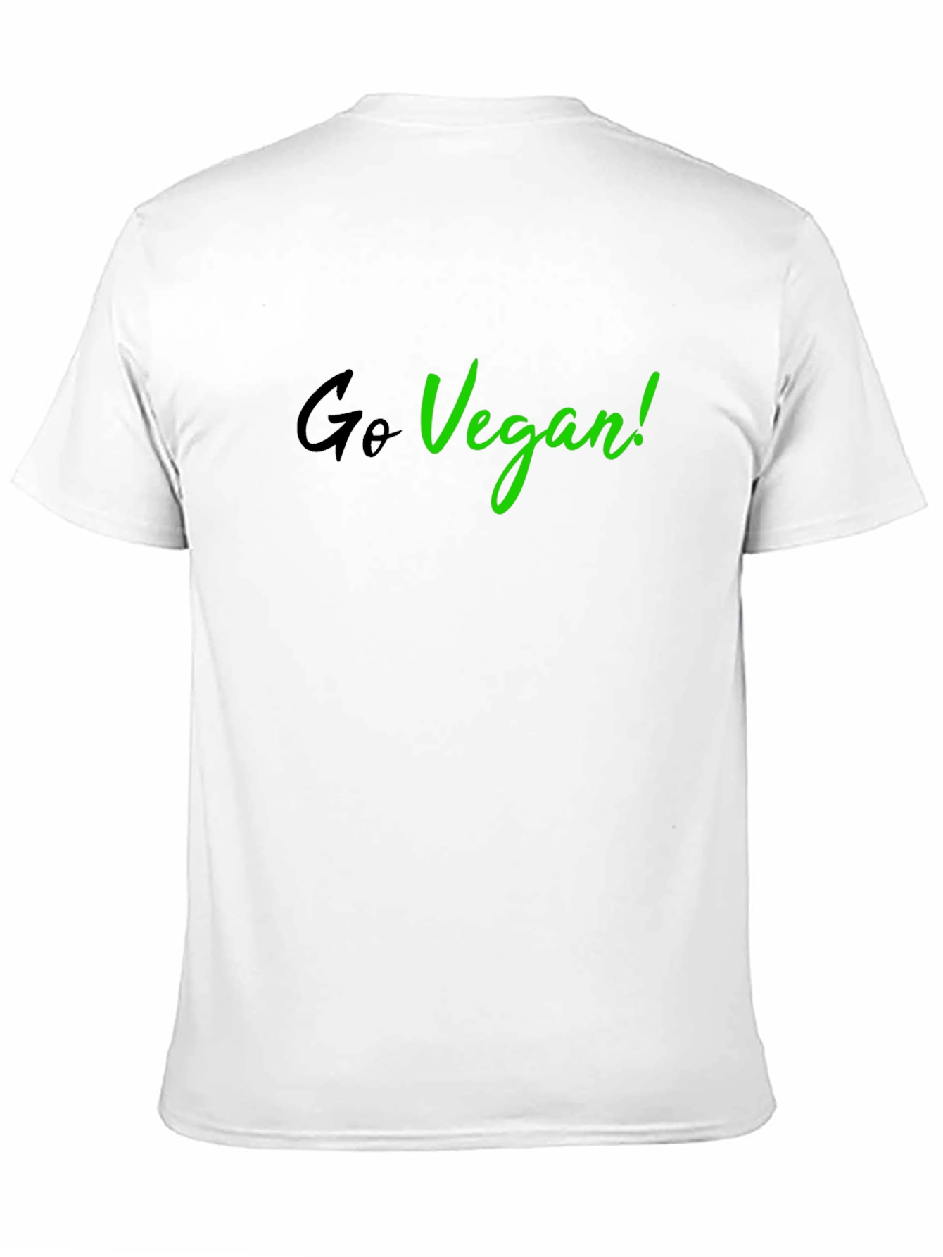 Go Vegan Black T-Shirt - Stylish Vegan Statement Tee