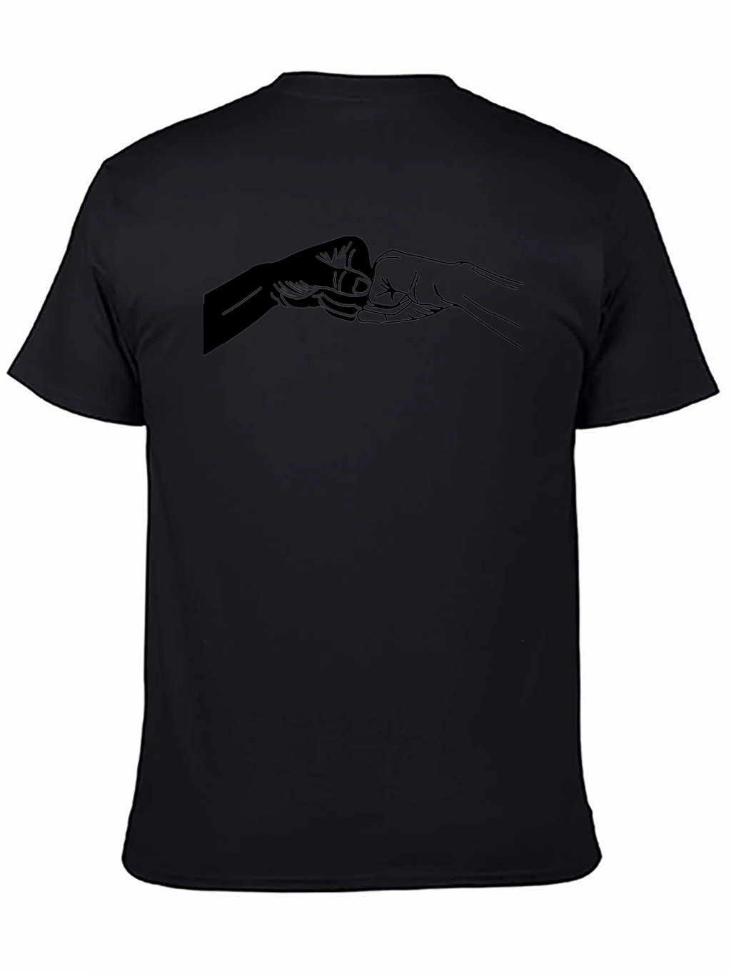 Fist Bump Graphic Black T-Shirt