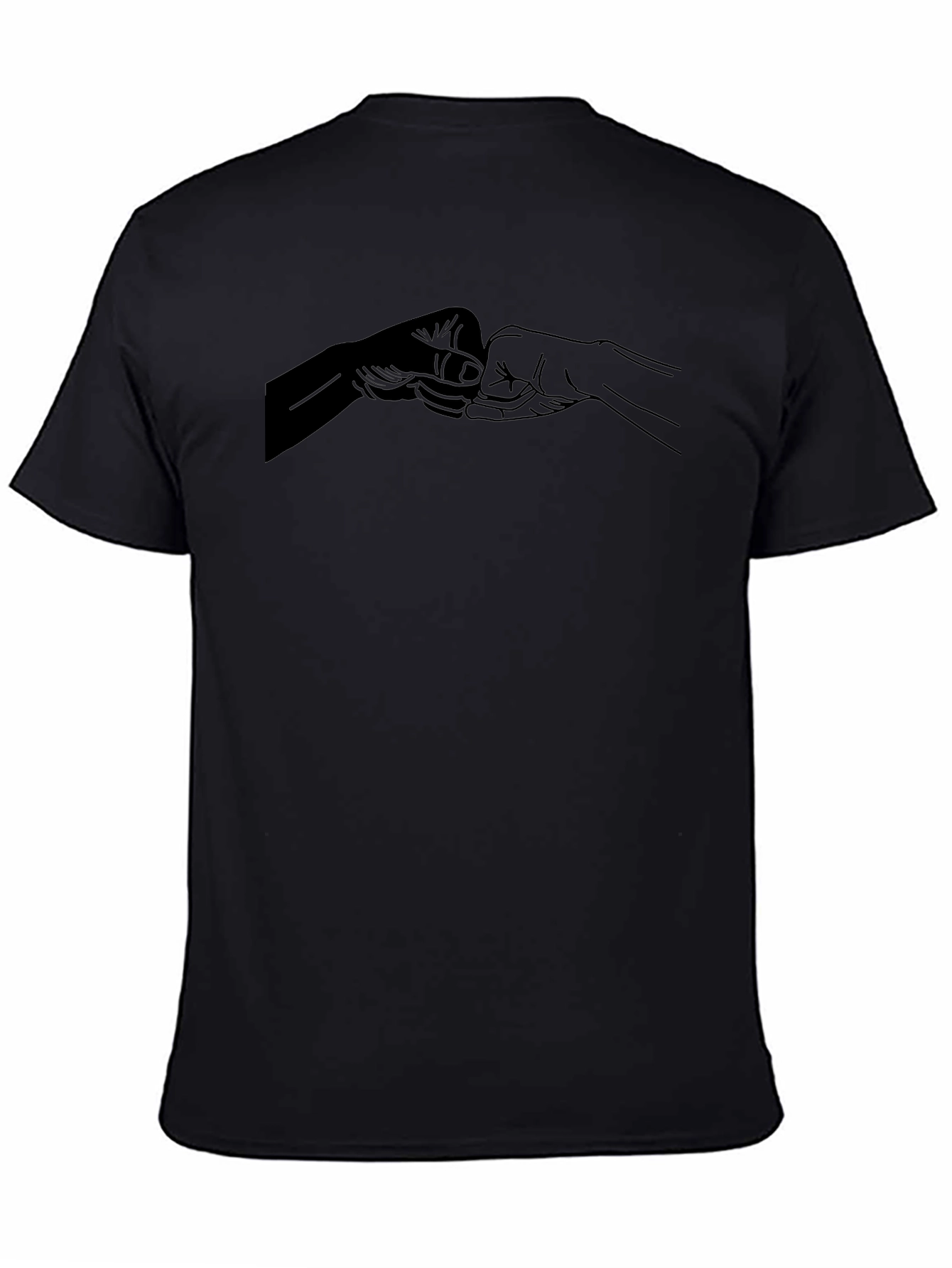 Fist Bump Graphic Black T-Shirt