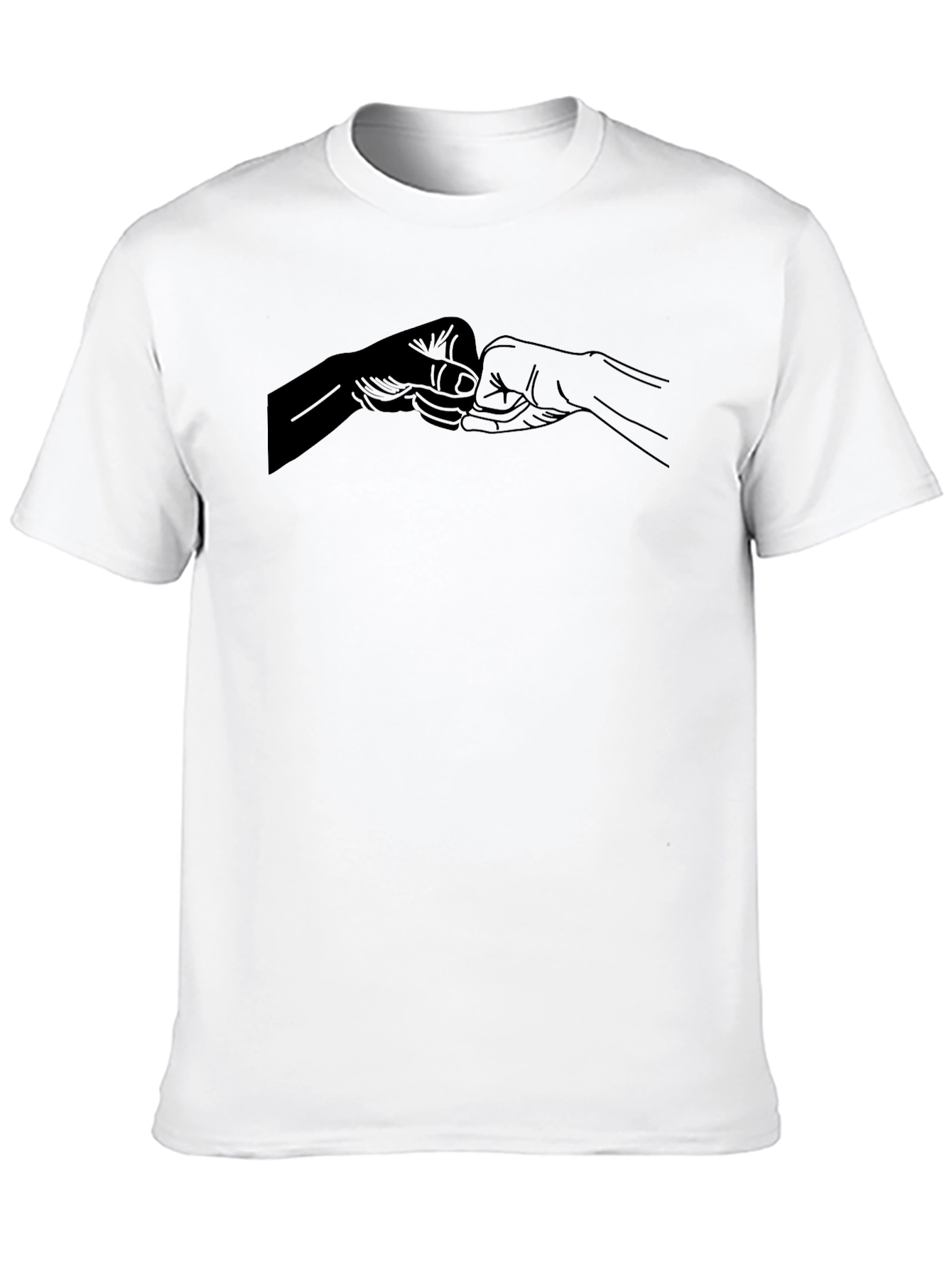 Fist Bump Graphic Black T-Shirt