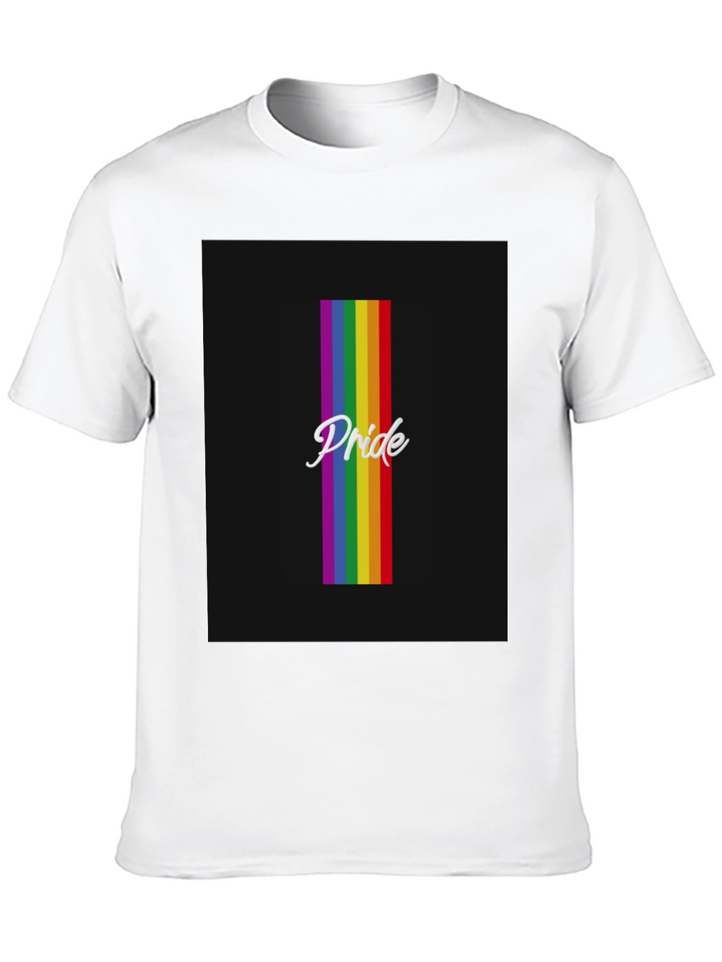 Pride Rainbow Striped T-Shirt - Black
