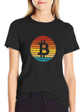 Bitcoin Sunset Graphic Tee - Crypto T-Shirt