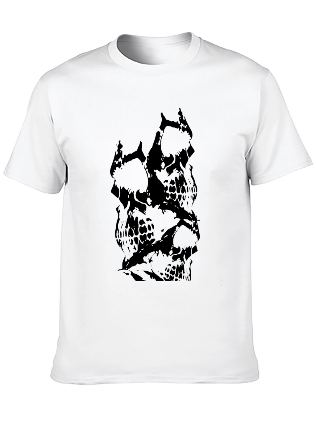 Mens Black Skull Graphic Print T-Shirt