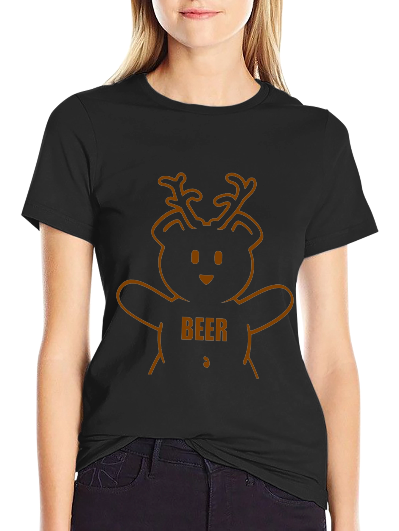 Beer Bear Graphic Tee - Mens Black T-Shirt