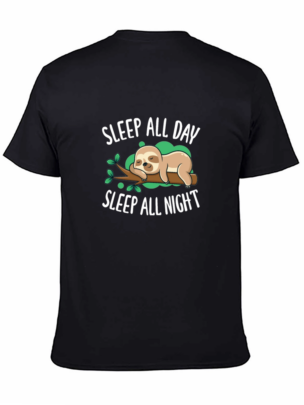 Sleep All Day Sloth Graphic T-Shirt
