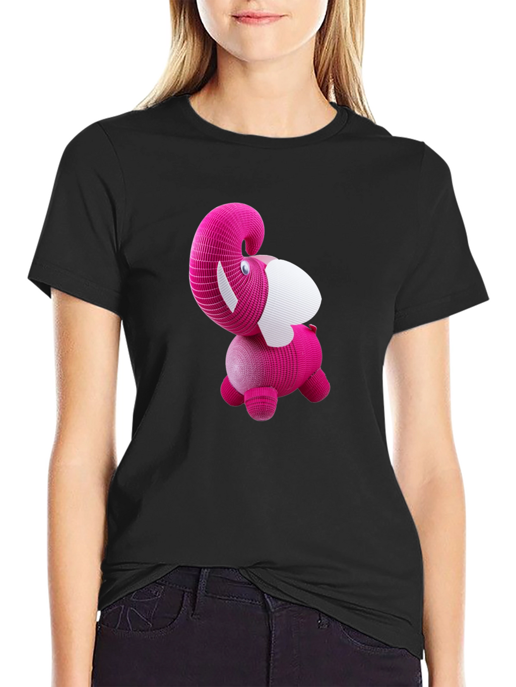 Pink Elephant Tee - Unique Graphic Design