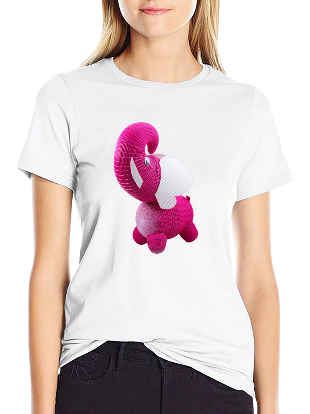 Pink Elephant Tee - Unique Graphic Design