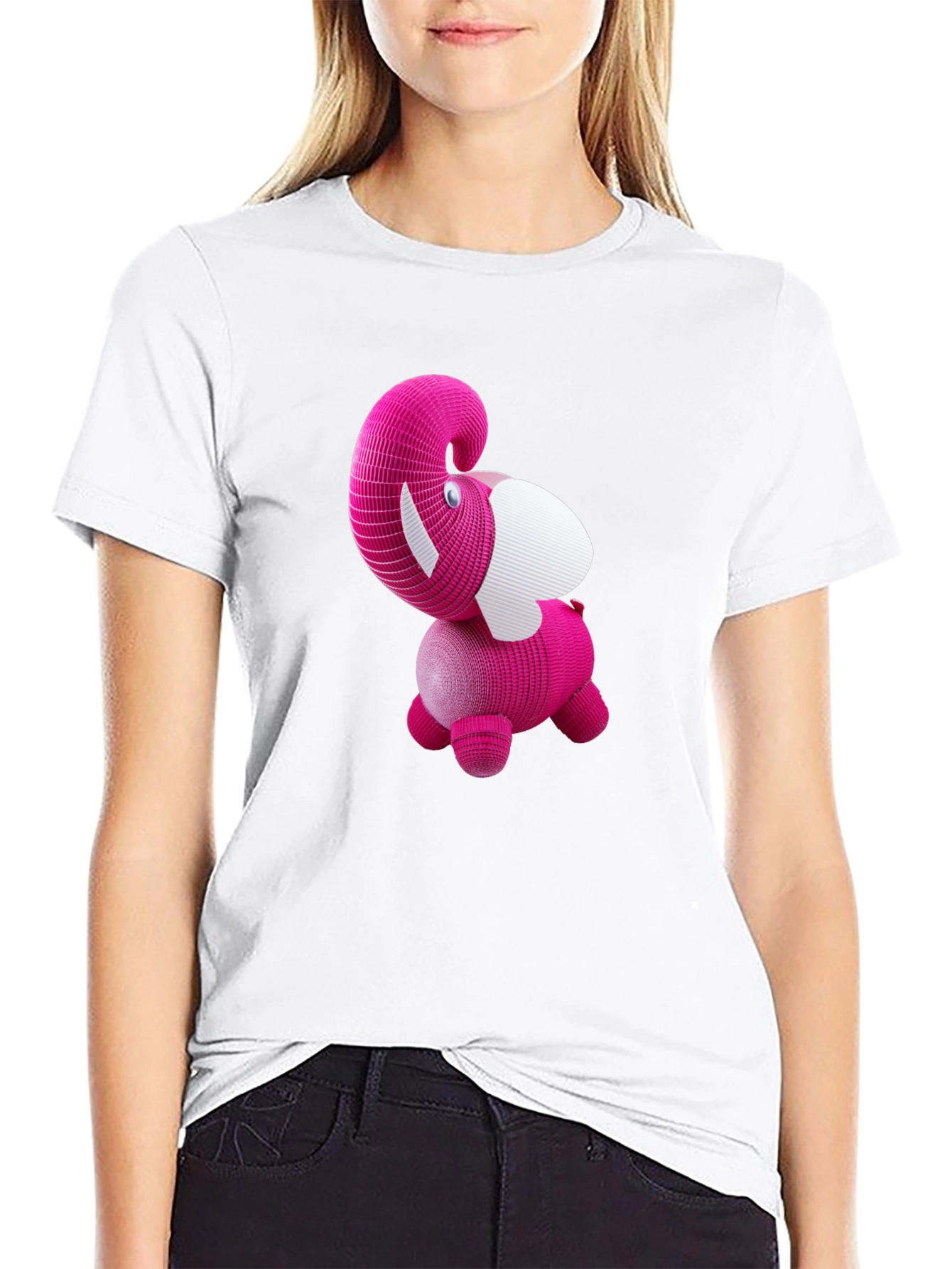 Pink Elephant Tee - Unique Graphic Design
