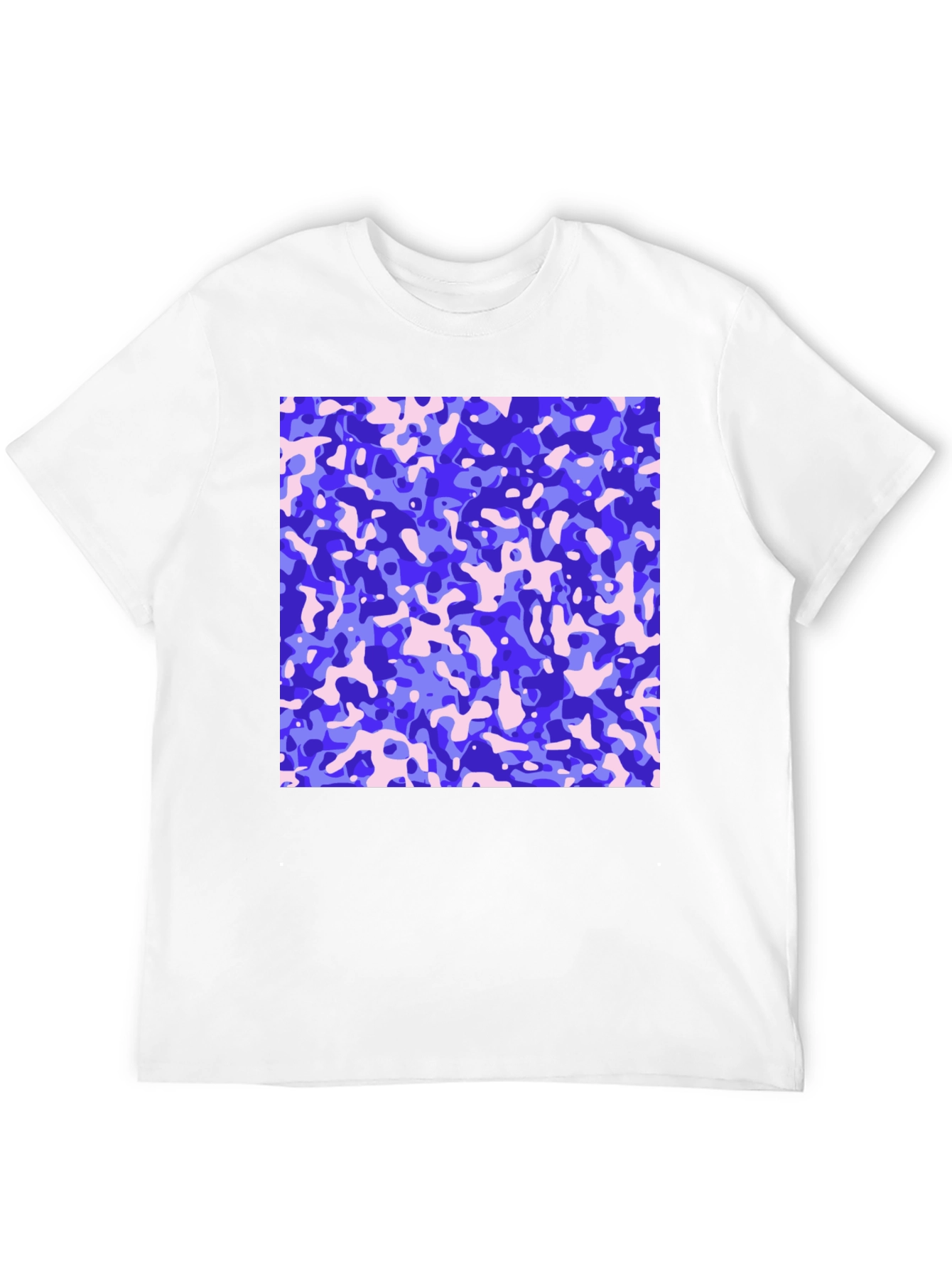 Abstract Camo Print Mens Black T-Shirt