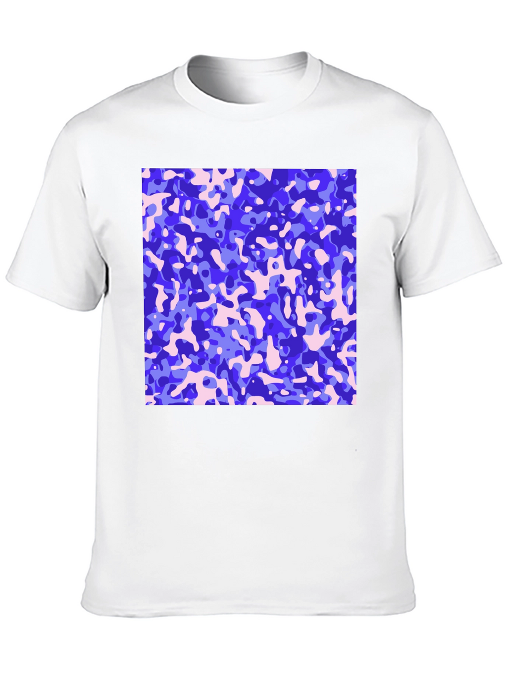 Abstract Camo Print Mens Black T-Shirt