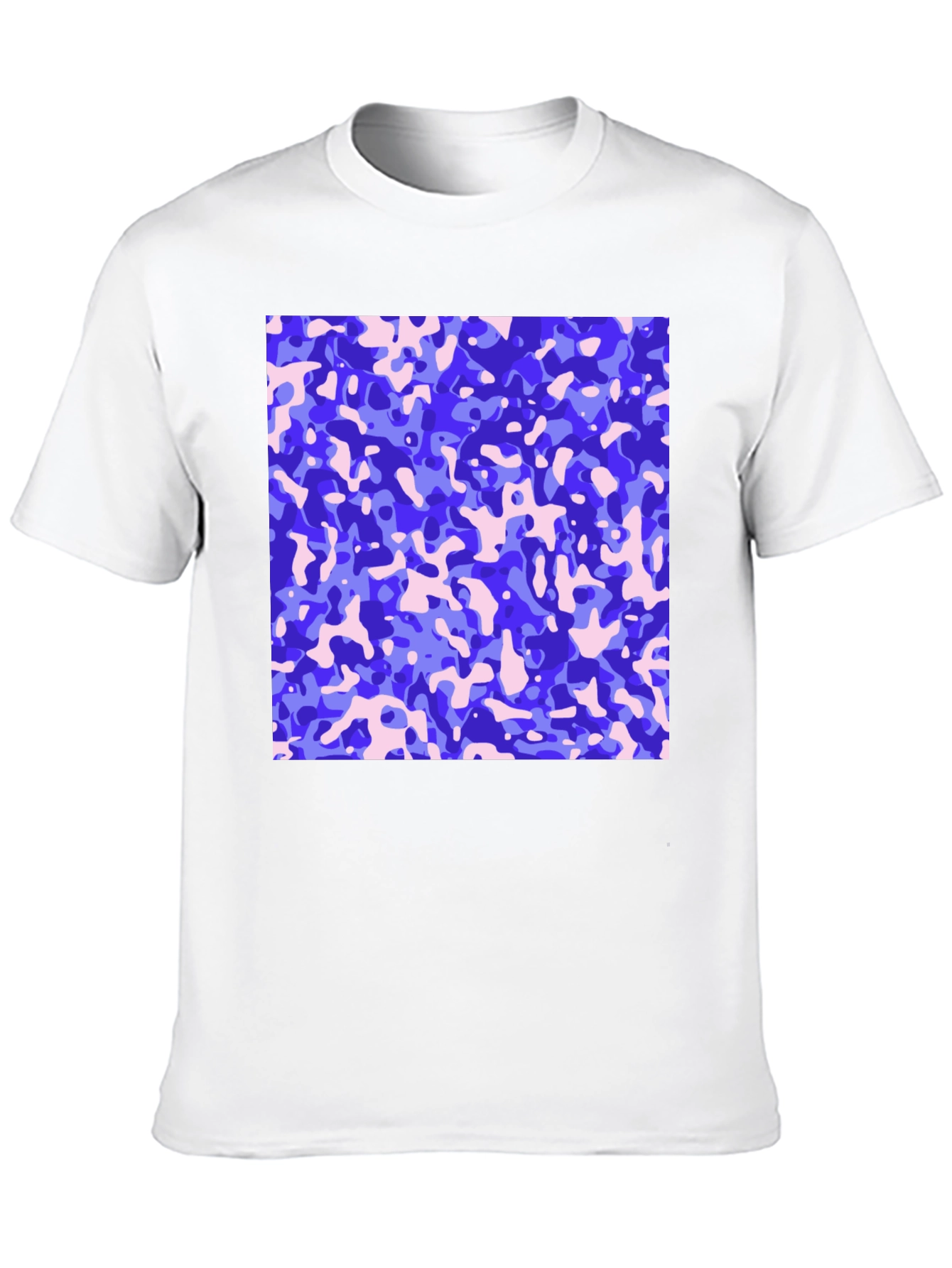 Abstract Camo Print Mens Black T-Shirt