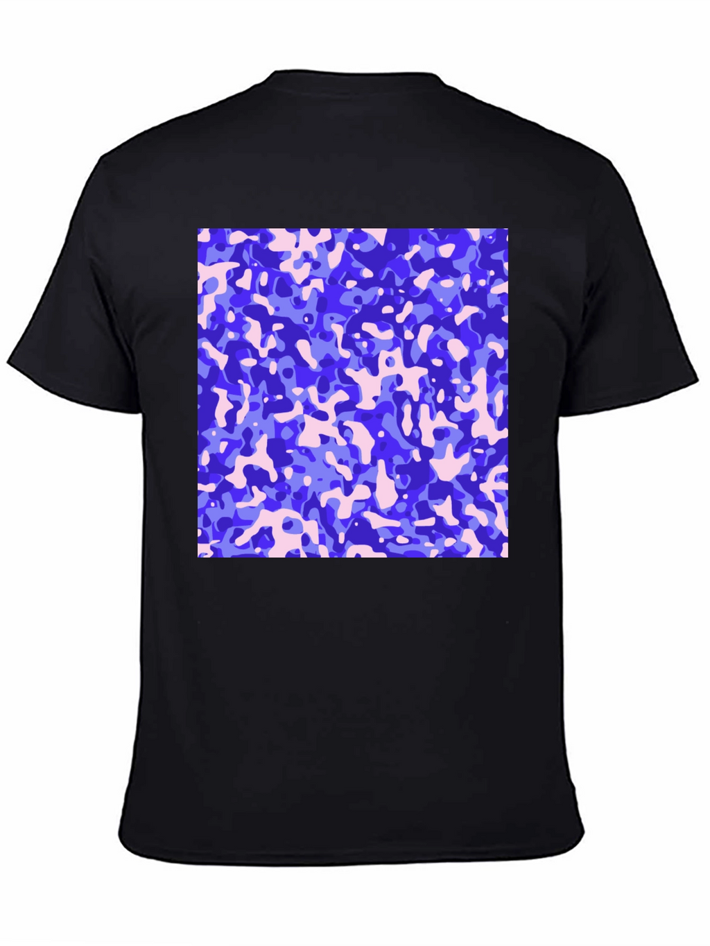 Abstract Camo Print Mens Black T-Shirt