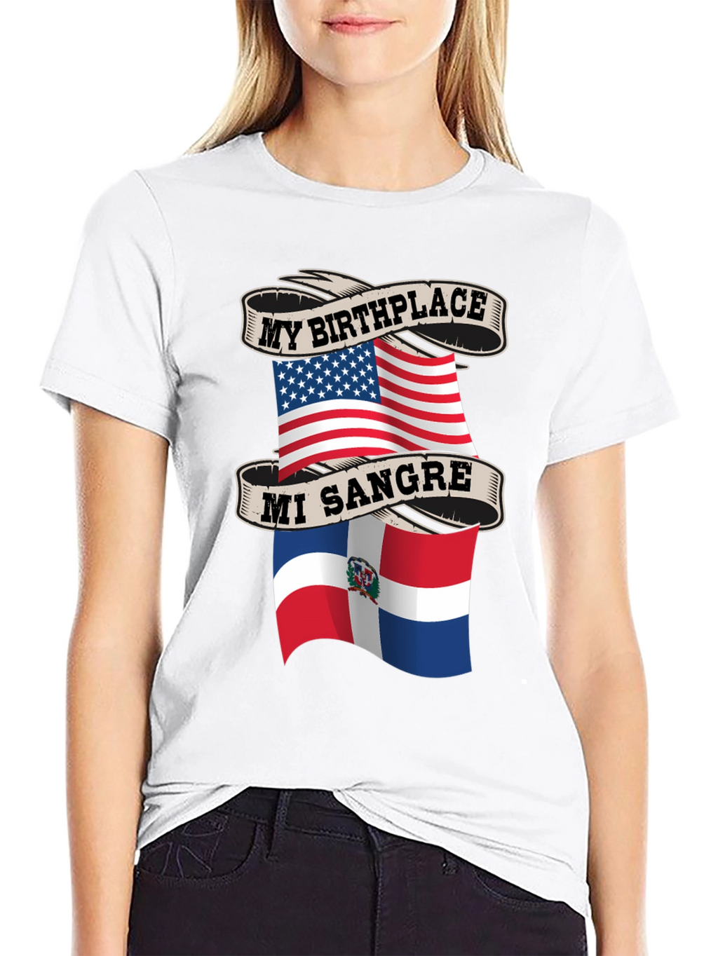 My Birthplace USA Mi Sangre Dominican Republic T-Shirt