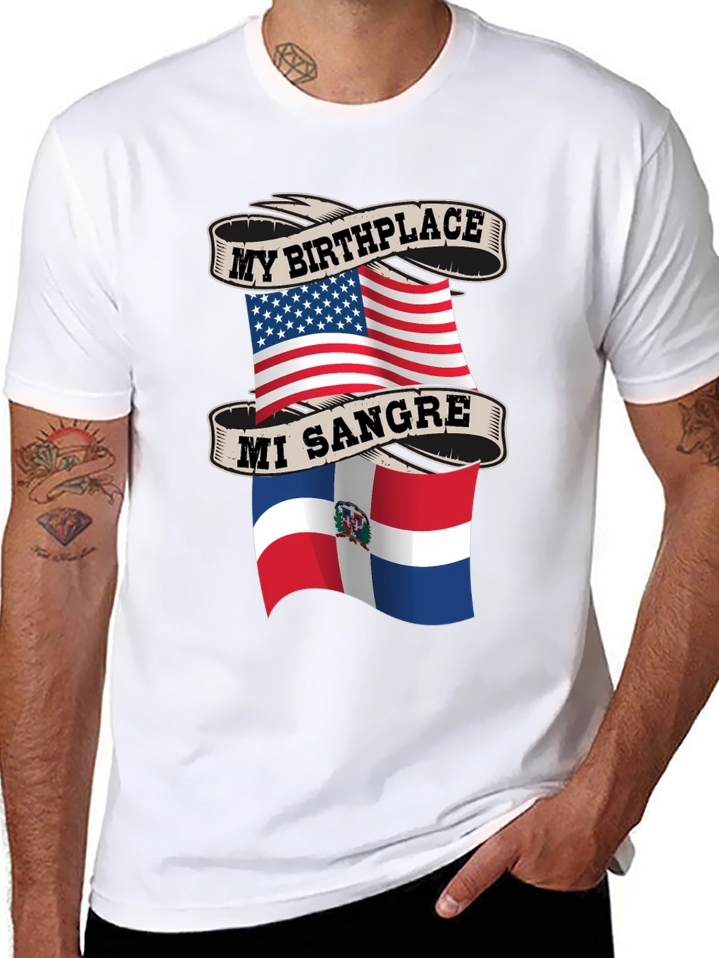 My Birthplace USA Mi Sangre Dominican Republic T-Shirt
