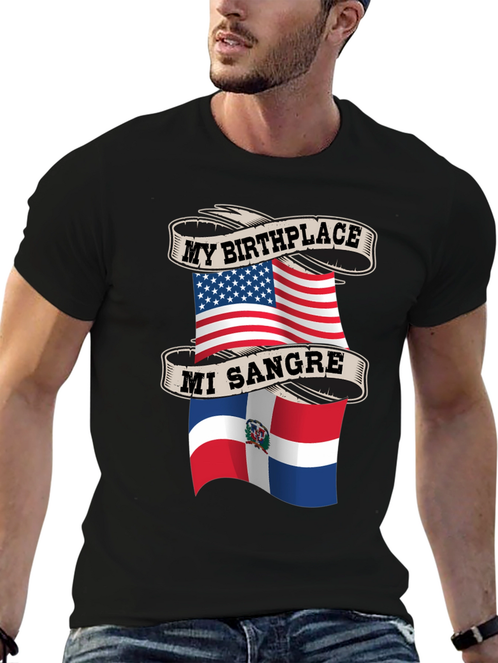My Birthplace USA Mi Sangre Dominican Republic T-Shirt