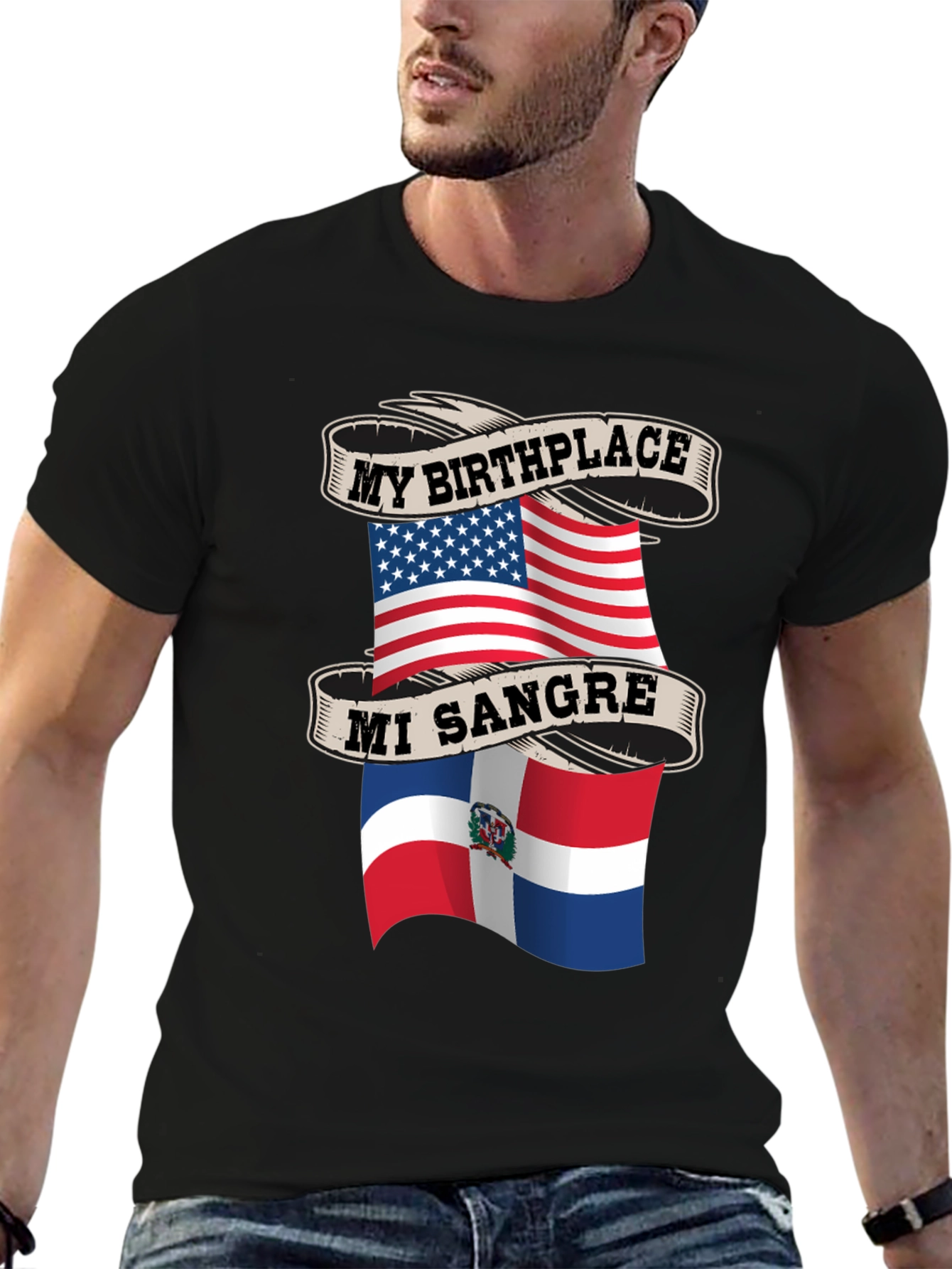 My Birthplace USA Mi Sangre Dominican Republic T-Shirt