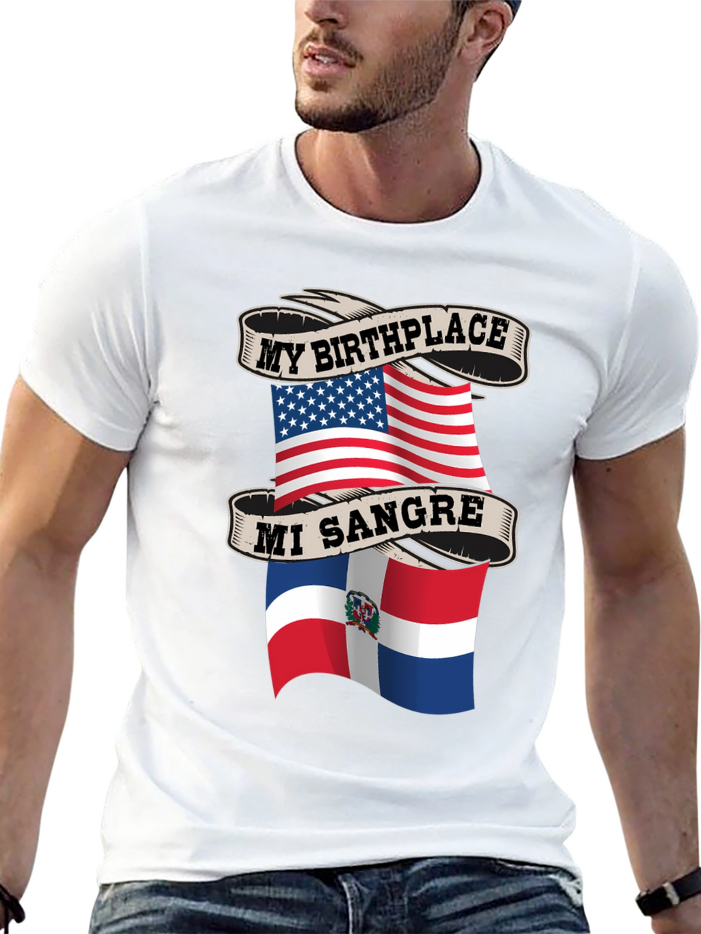 My Birthplace USA Mi Sangre Dominican Republic T-Shirt