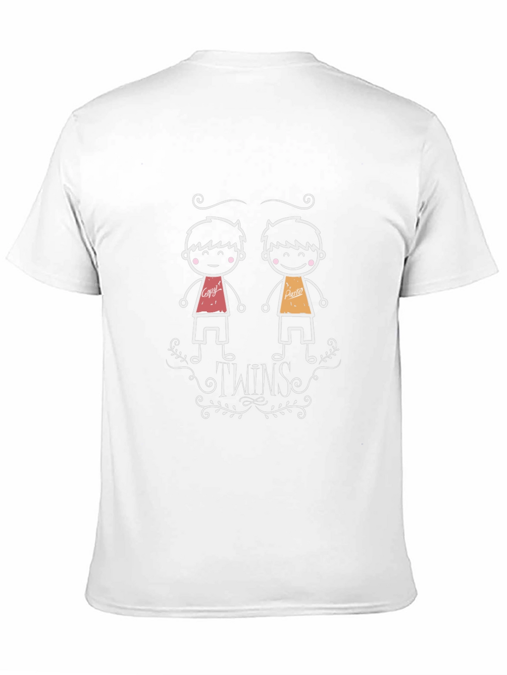 Twin Cartoon Graphic Black Tee