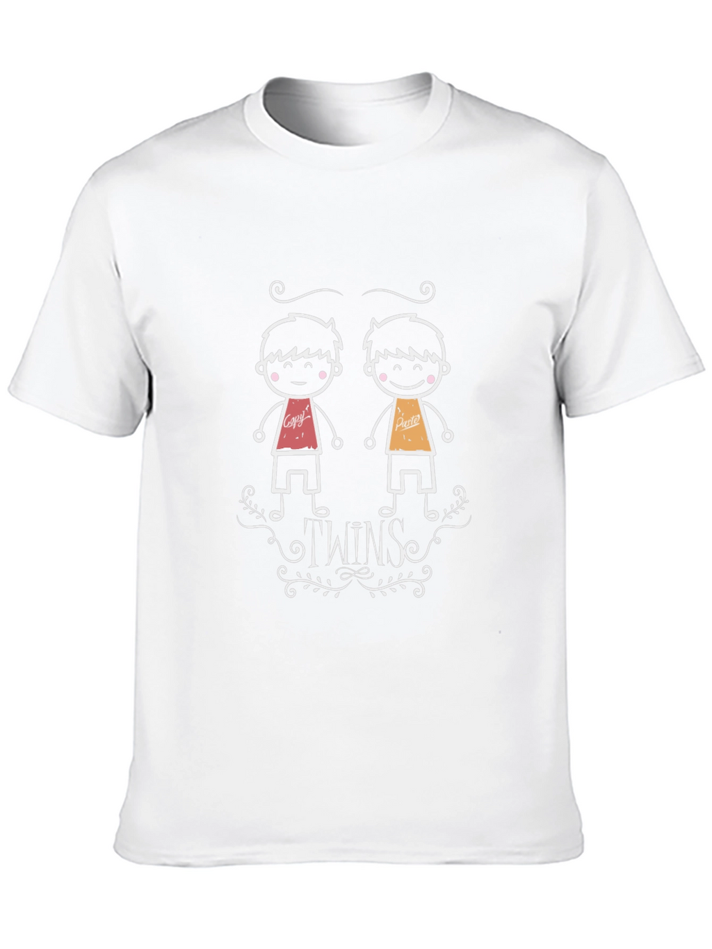 Twin Cartoon Graphic Black Tee