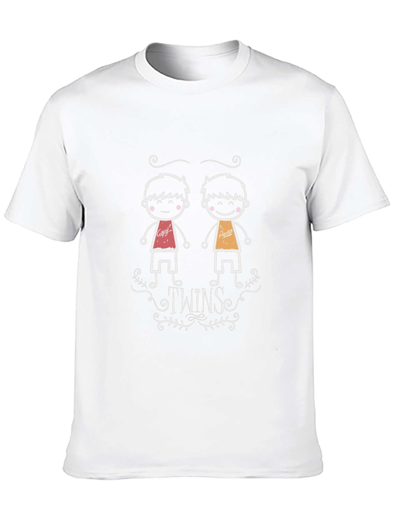 Twin Cartoon Graphic Black Tee