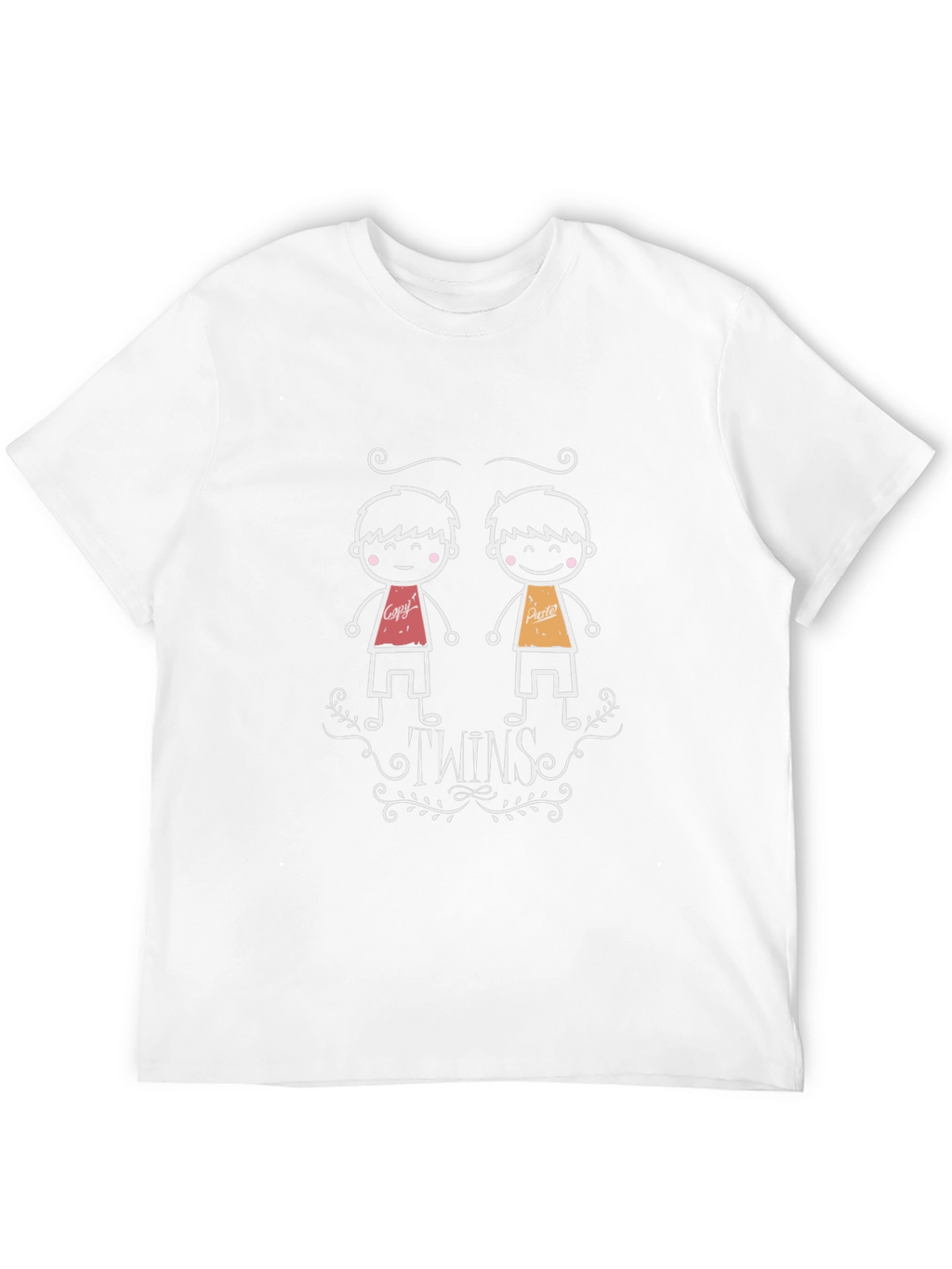 Twin Cartoon Graphic Black Tee