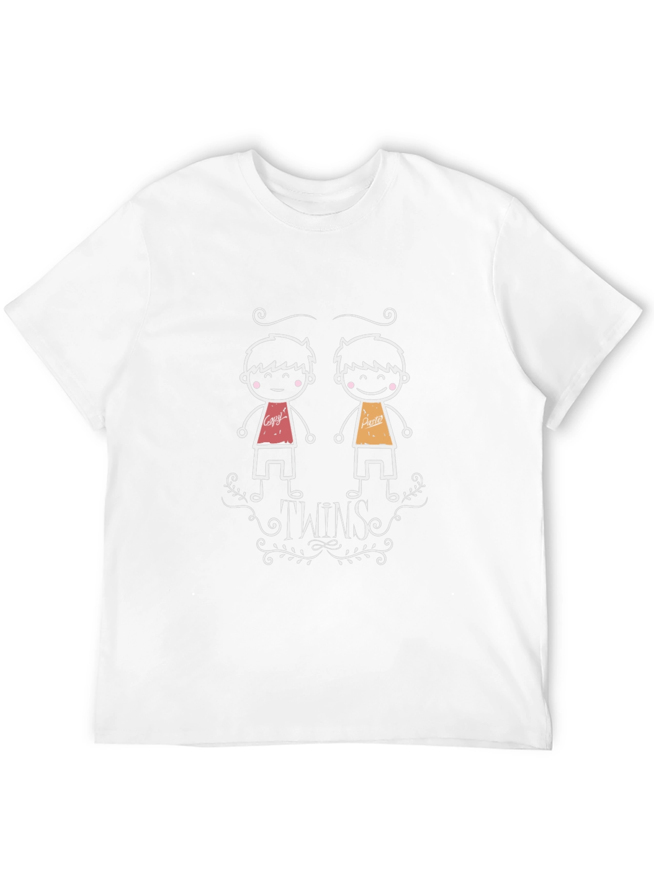Twin Cartoon Graphic Black Tee